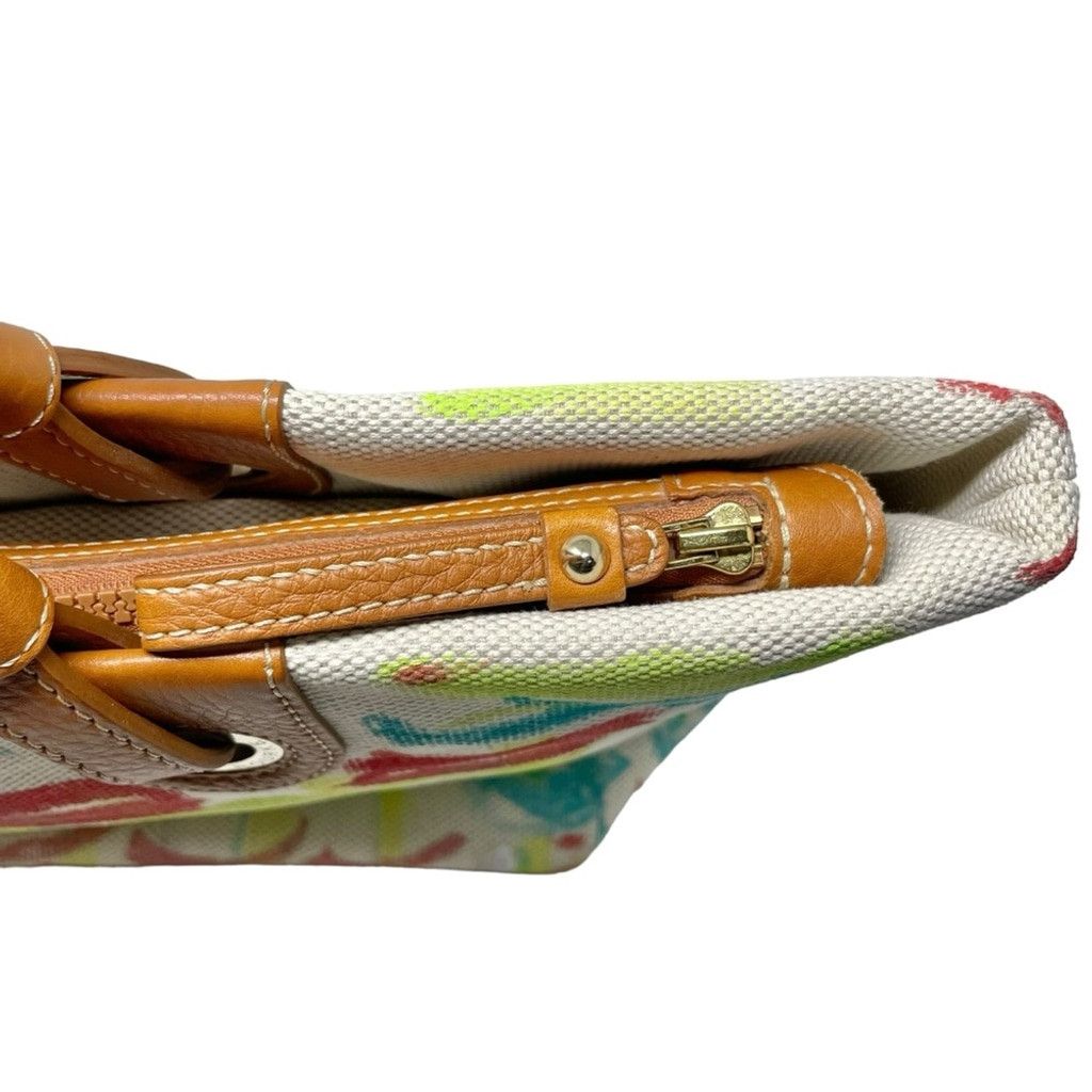 Dooney & Bourke Dooney & Bourke Canvas Leather Graffiti Multi Print Tote Bag Size ONE SIZE - 11 Thumbnail