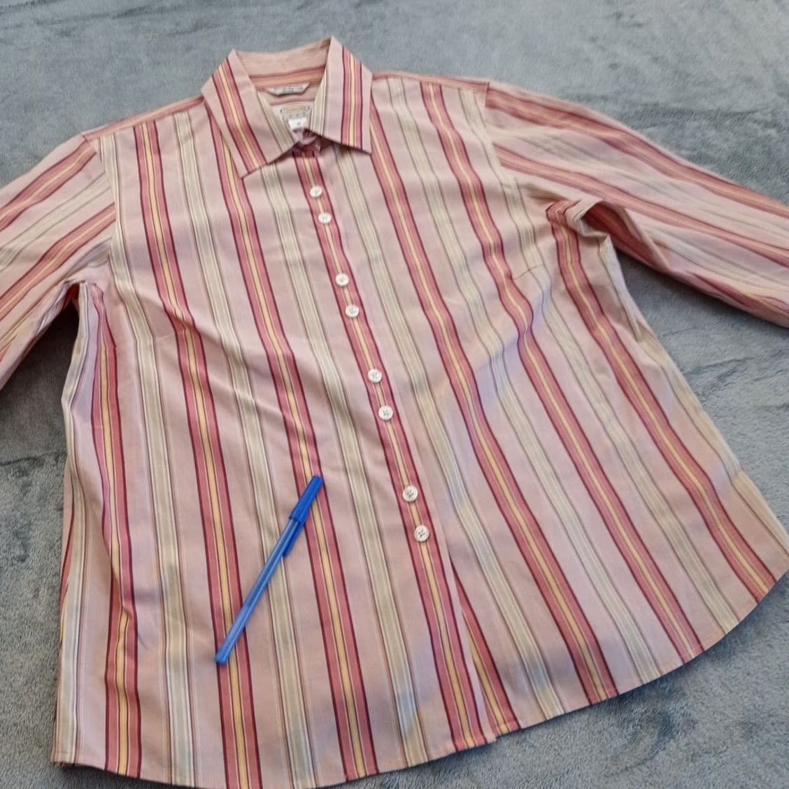 Talbots Talbots Shirt Petites Womens 12P Pink Striped Long Sleeve Button Up Womens Mens? Size XL / US 12-14 / IT 48-50 - 4 Thumbnail
