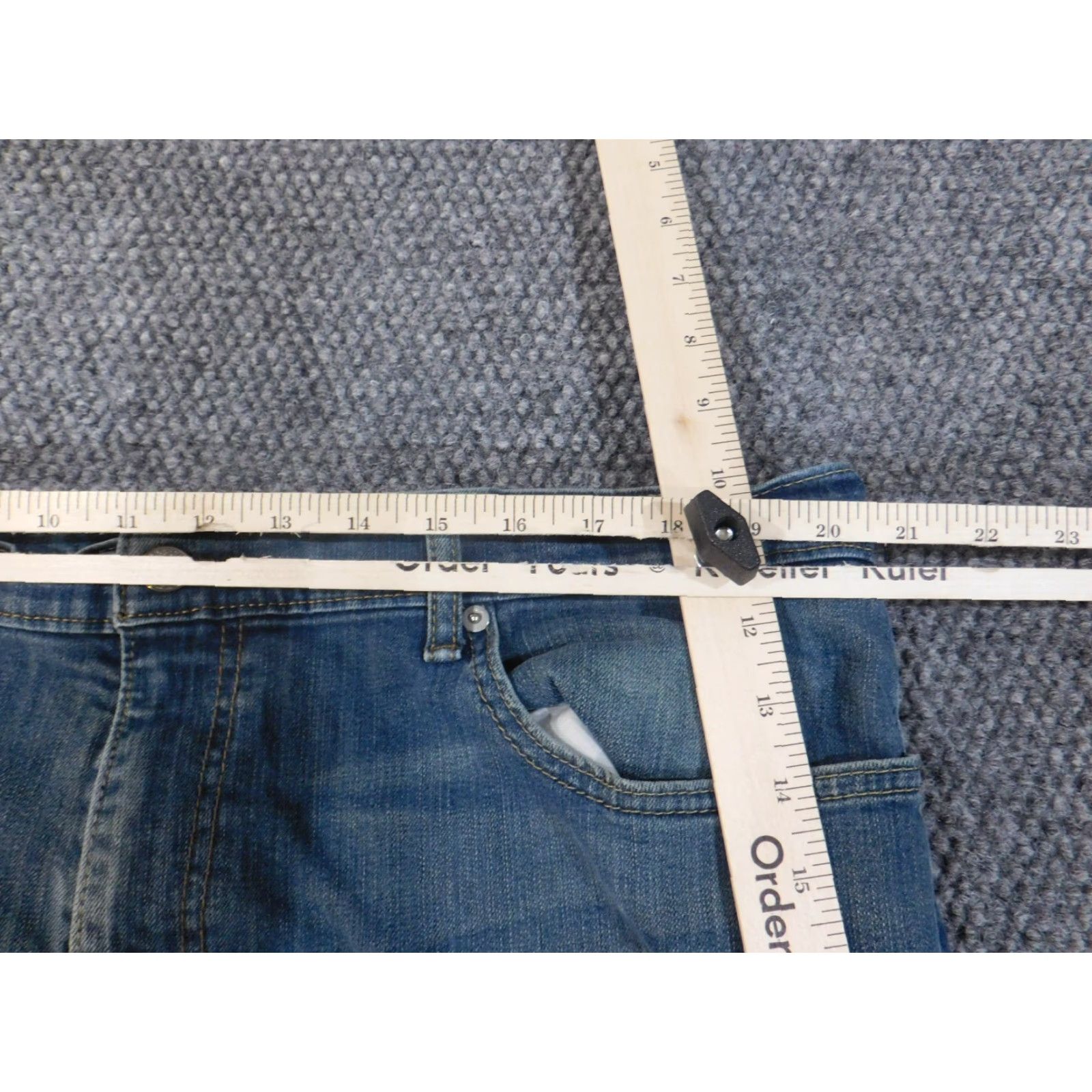 Levi's VINTAGE Levi's 505 Jeans Mens 42x34 Blue Denim Straight Classic Distressed Light Wash Pockets Cowboy 505 Model Levi's 500 Series Size US 42 / EU 58 - 3 Thumbnail