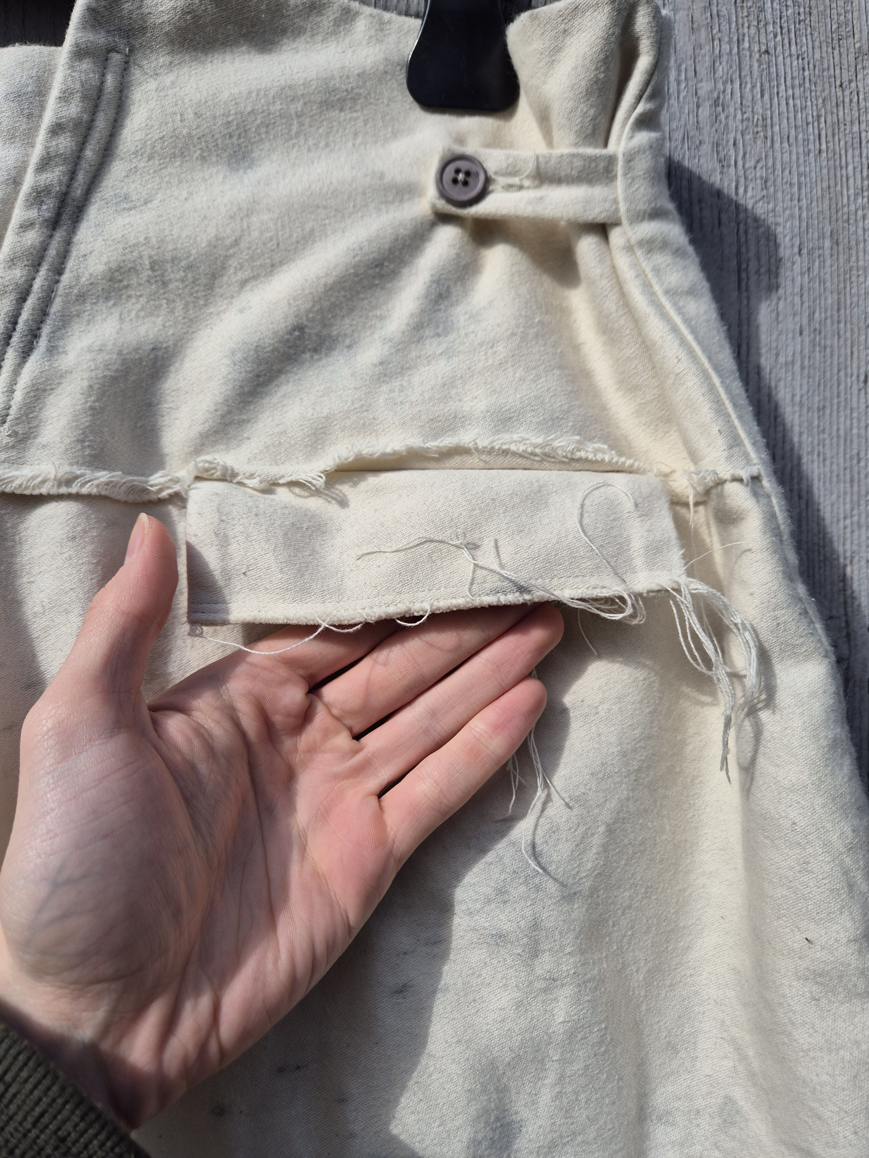 Handmade high-waisted buttoned trousers Size US 30 / EU 46 - 7 Thumbnail