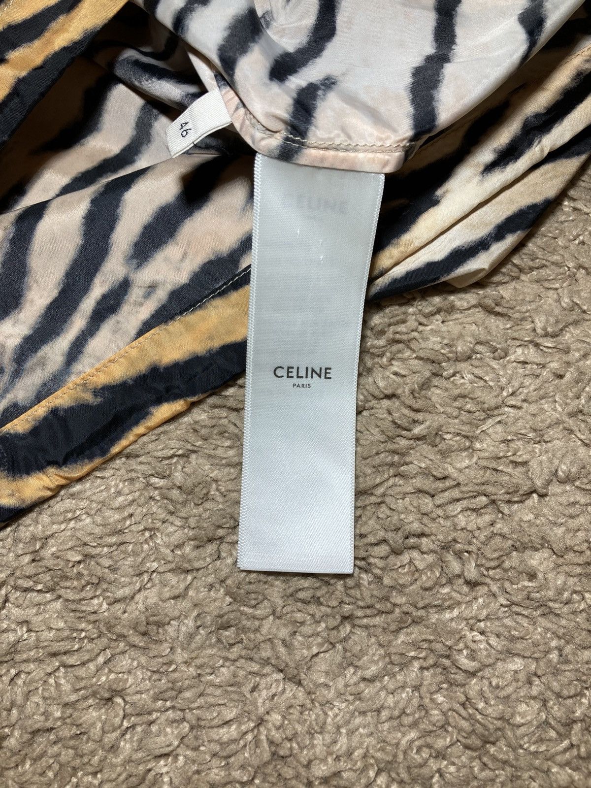 Celine SS21 Celine Tiger Rain Jacket Quarter Zip Print Animal Hedi Size US S / EU 44-46 / 1 - 9 Thumbnail