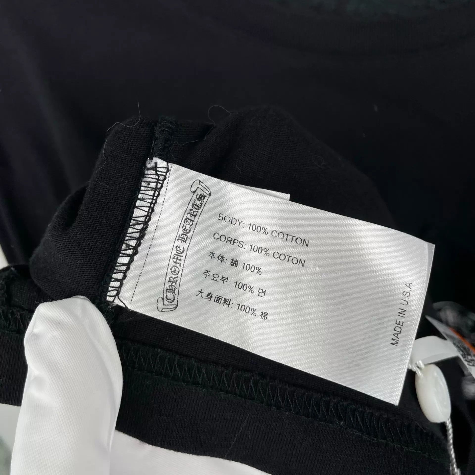 Chrome Hearts Chrome Hearts HK Excl Cross & Horsehoe blk L/S T 175 Size US L / EU 52-54 / 3 - 9 Thumbnail
