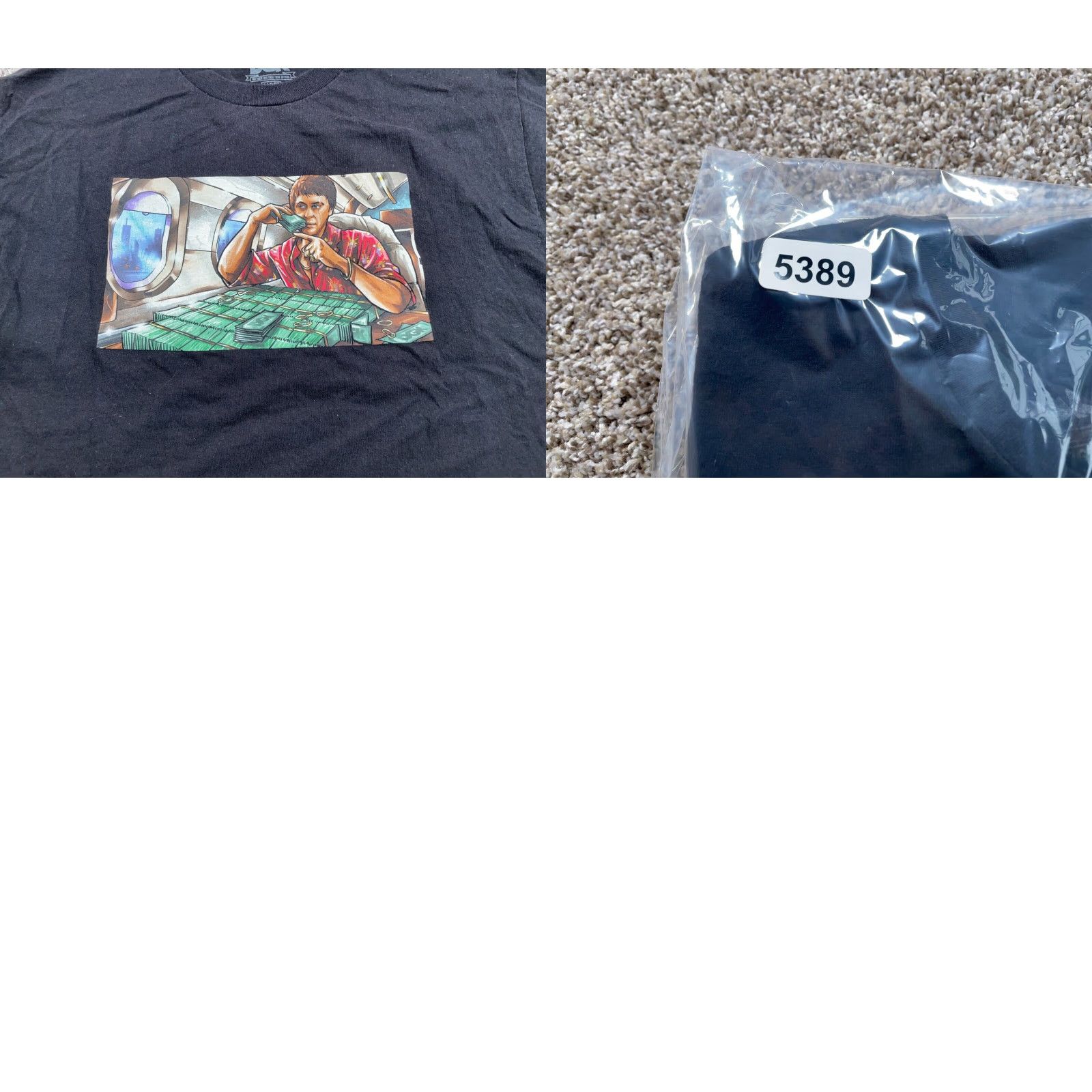 DGK DGK Scarface Graphic T-Shirt Adult Large Black 80s Movie Retro Mens Size US L / EU 52-54 / 3 - 8 Thumbnail