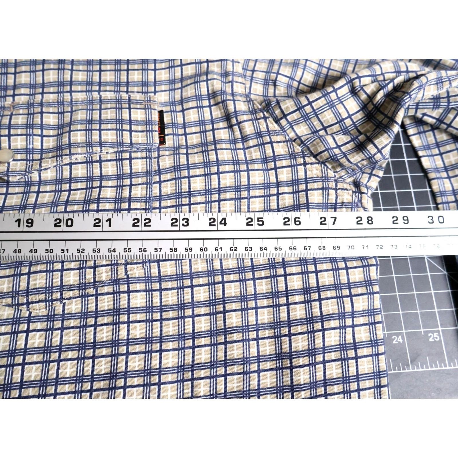 Ariat Ariat Shirt Men's 2XL FR Snap Long Sleeve Plaid Beige Blue Heavyweight Cotton Workwear Size US XXL / EU 58 / 5 - 5 Thumbnail