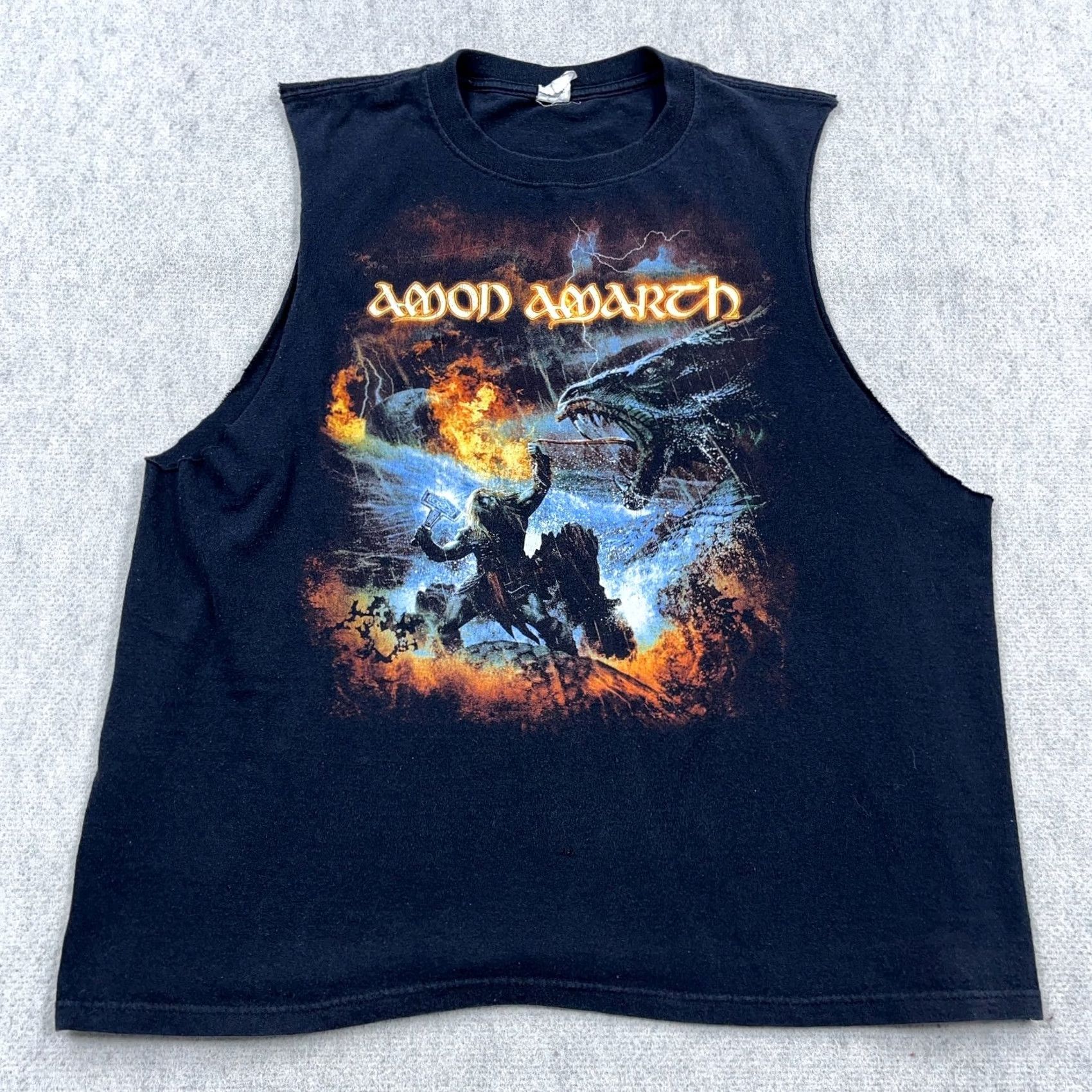 Anvil AMON AMARTH Shirt Men XL Dragon Twilight of the Thunder God 2008 Tour Black Tank Size US XL / EU 56 / 4 - 2 Thumbnail