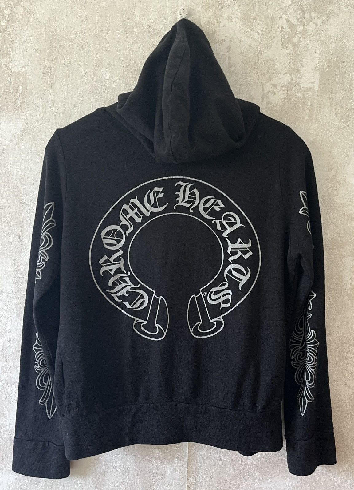 Chrome Hearts Vintage Chrome Hearts Floral Cross Horseshoe Zip-up Hoodie Size XS / US 0-2 / IT 36-38 - 6 Thumbnail