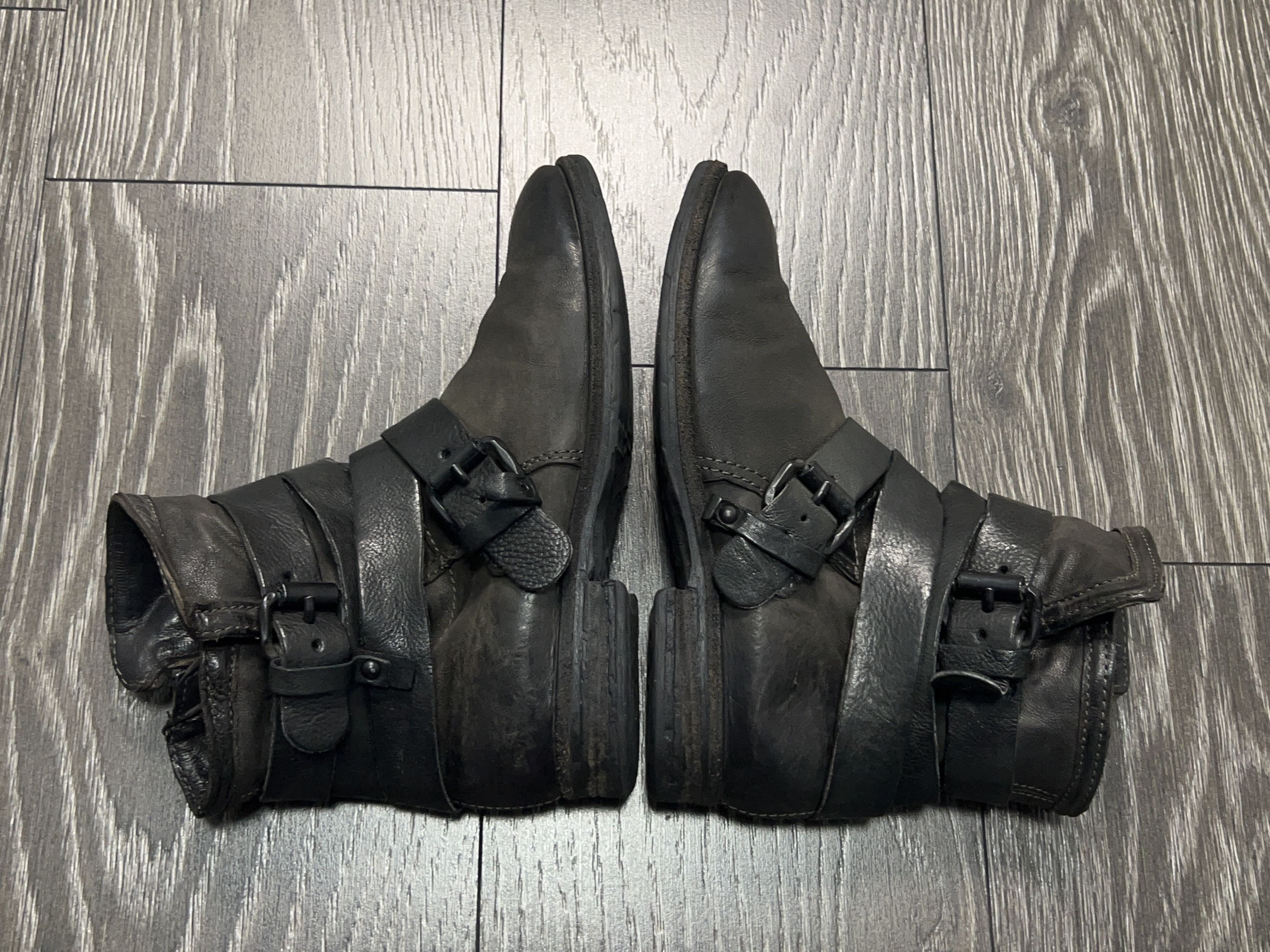 A.S.98 Womens Airstep Leather Zip Buckle Shoes Biker Gothic Style Size US 7 / IT 37 - 6 Thumbnail