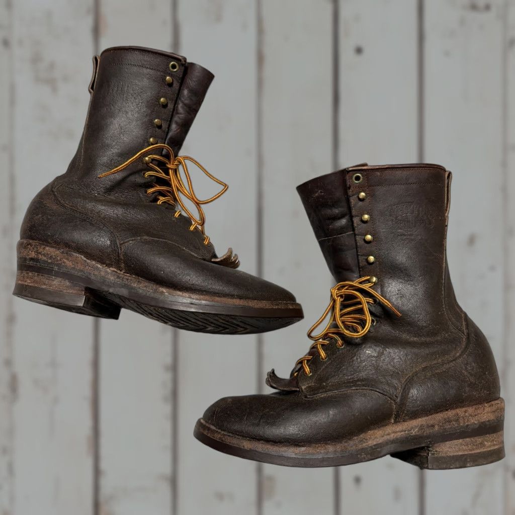 Vintage Whites Boots Made In USA Men’s 9.5 Boots Leather Brown USA Western Workwear 9.5 Mens Size US 10 / EU 43 - 1 Thumbnail