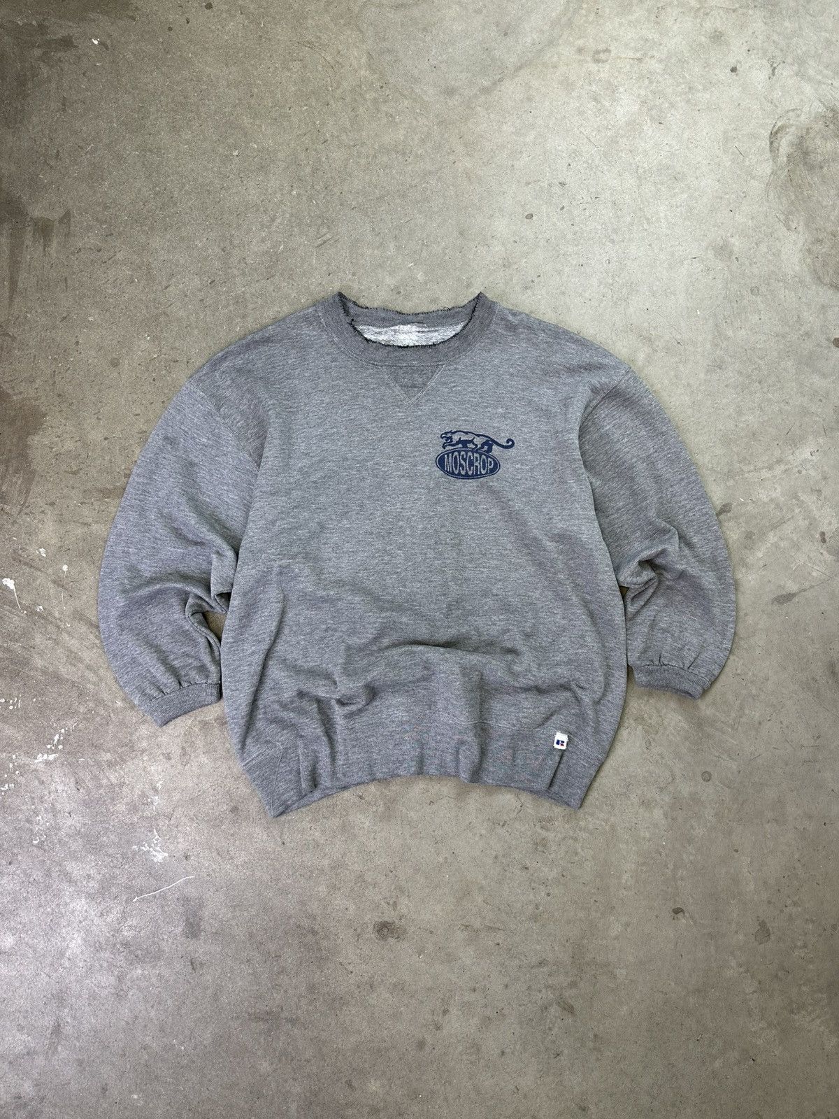 Russell Athletic × Vintage vintage 90s russell athletic moscrop spellout crewneck L Size US L / EU 52-54 / 3 - 1 Thumbnail