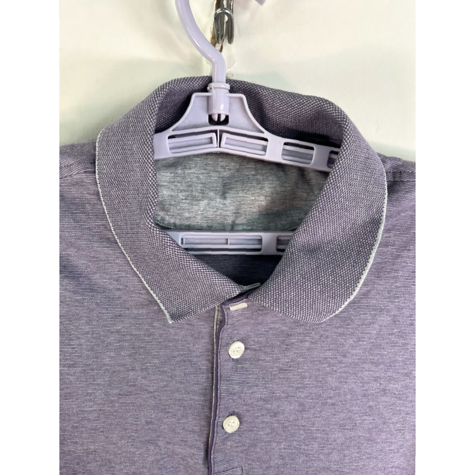 Hart Schaffner Marx Hart Schaffner Marx Polo Shirt Men L Heather Purple Short Sleeve Casual Golf Size US L / EU 52-54 / 3 - 3 Thumbnail