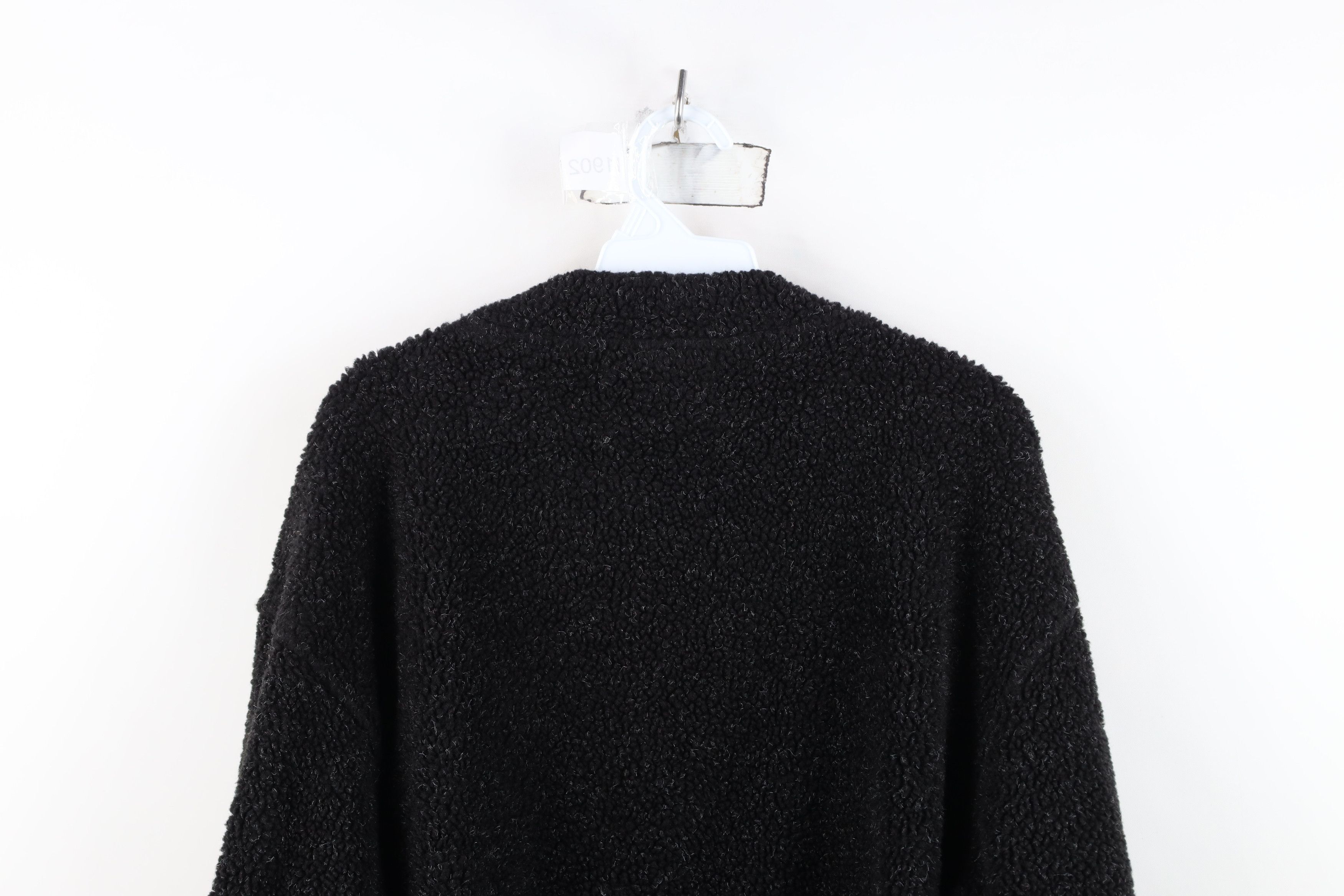 Vintage Vintage 90s Streetwear Deep Pile Fleece Chunky Sweater Black Size US XXL / EU 58 / 5 - 10 Thumbnail
