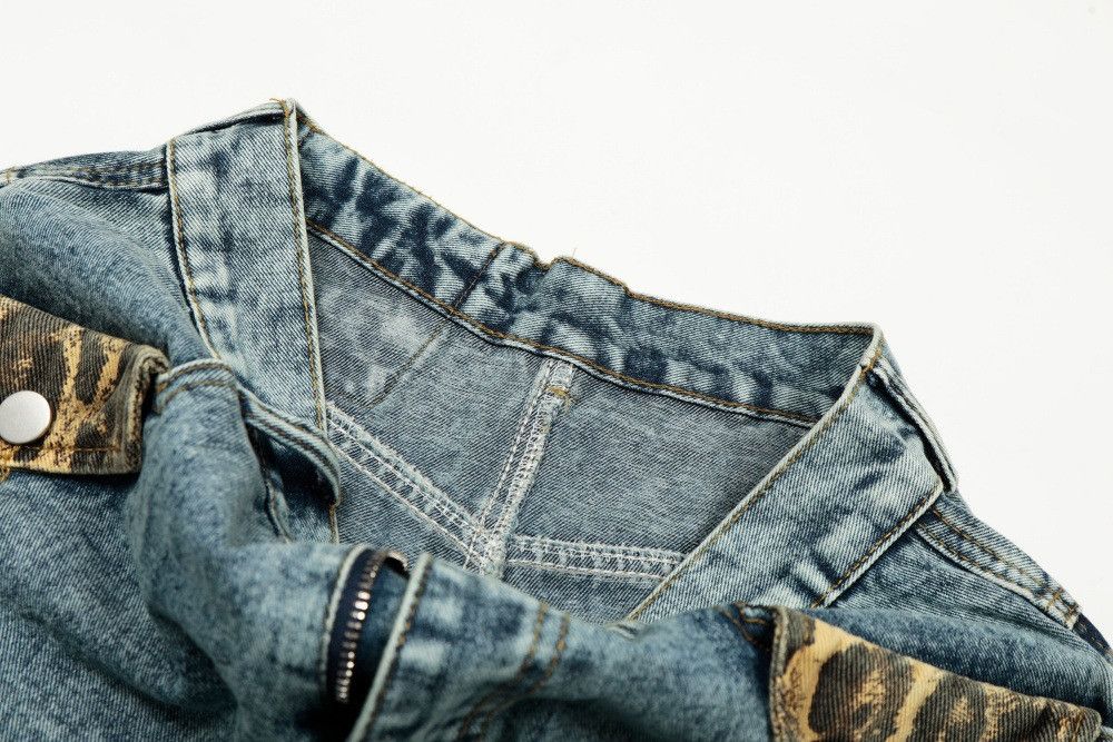 Vintage American retro washed distressed curved jeans Size US 32 / EU 48 - 4 Thumbnail