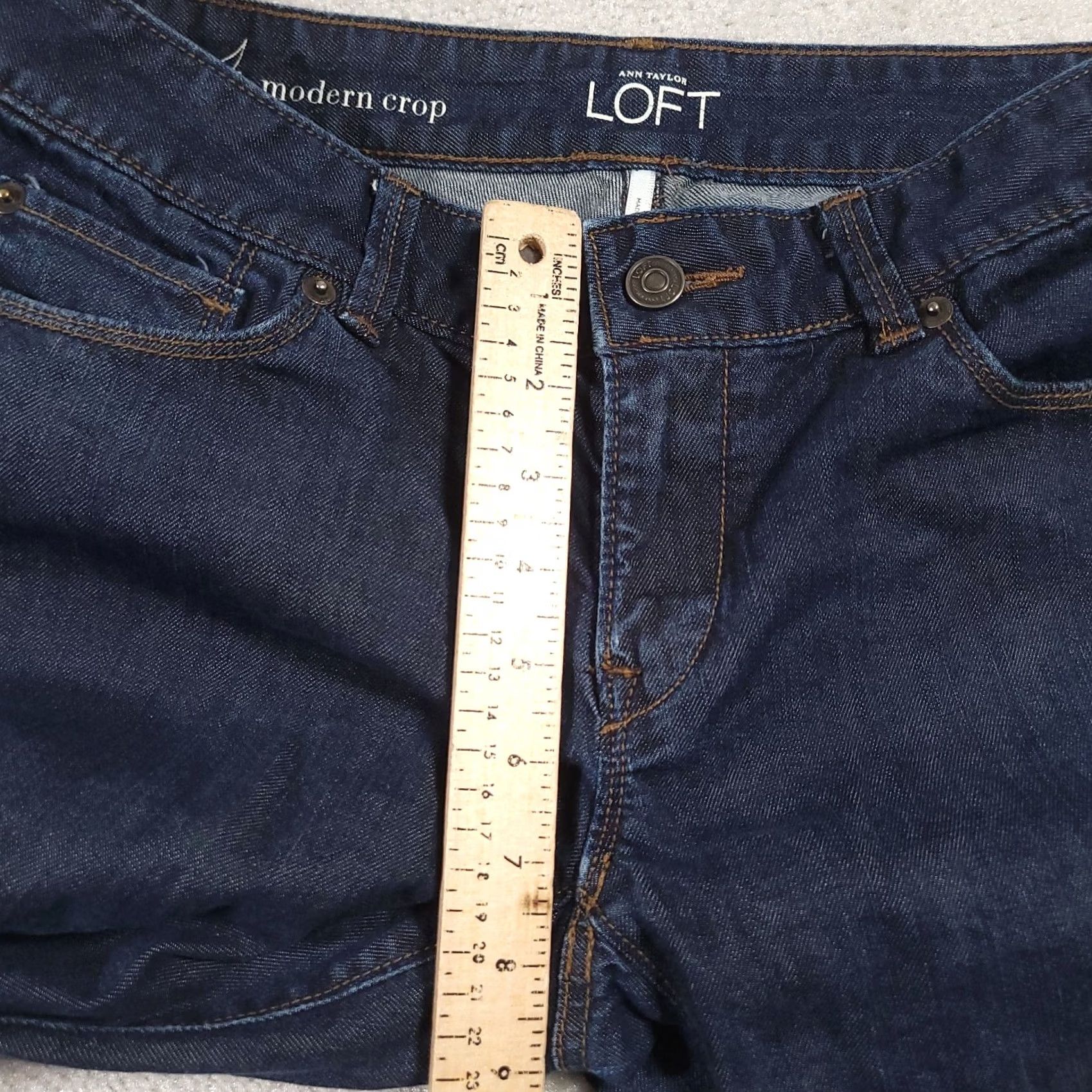 Loft VINTAGE: No not vintage; Ann Taylor Loft Low-Rise Modern Cropped-Leg Women's Size 4 Blue Denim Jeans Size 27" / US 4 / IT 40 - 7 Thumbnail