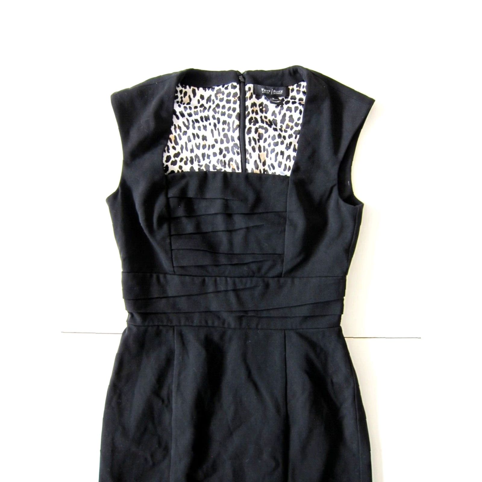 White House Black Market VINTAGE White House Black Market Little Black Cap Sleeve Ruched Sheath Dress Size 0 Size XS / US 0-2 / IT 36-38 - 7 Thumbnail