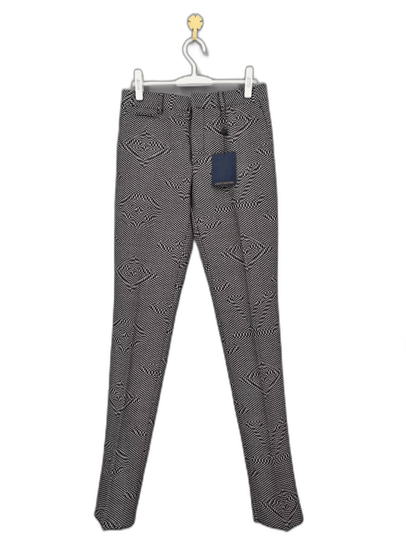 Louis Vuitton Louis Vuitton Black Patterned Dress Pants Size 38" / US 16 / IT 52 - 1 Thumbnail