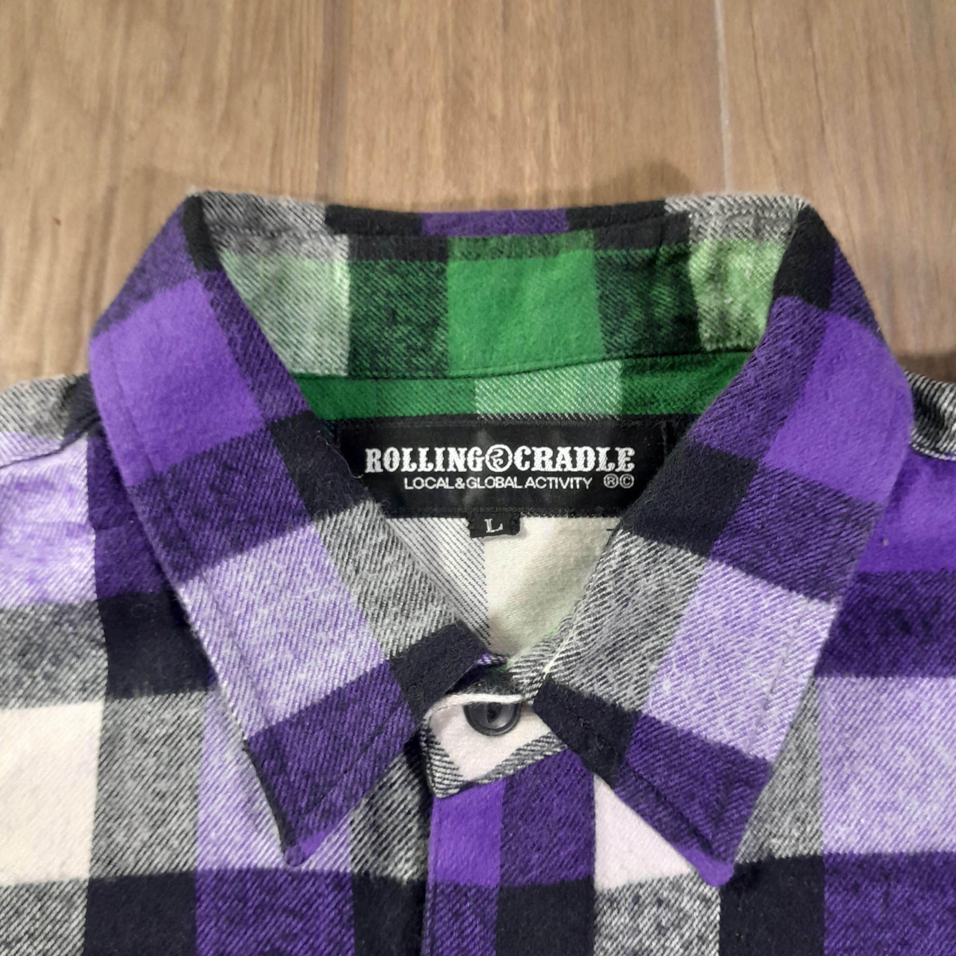 Japanese Brand Rolling Cradle Japan Wool Flannel Vintage Shirt Size US M / EU 48-50 / 2 - 3 Thumbnail