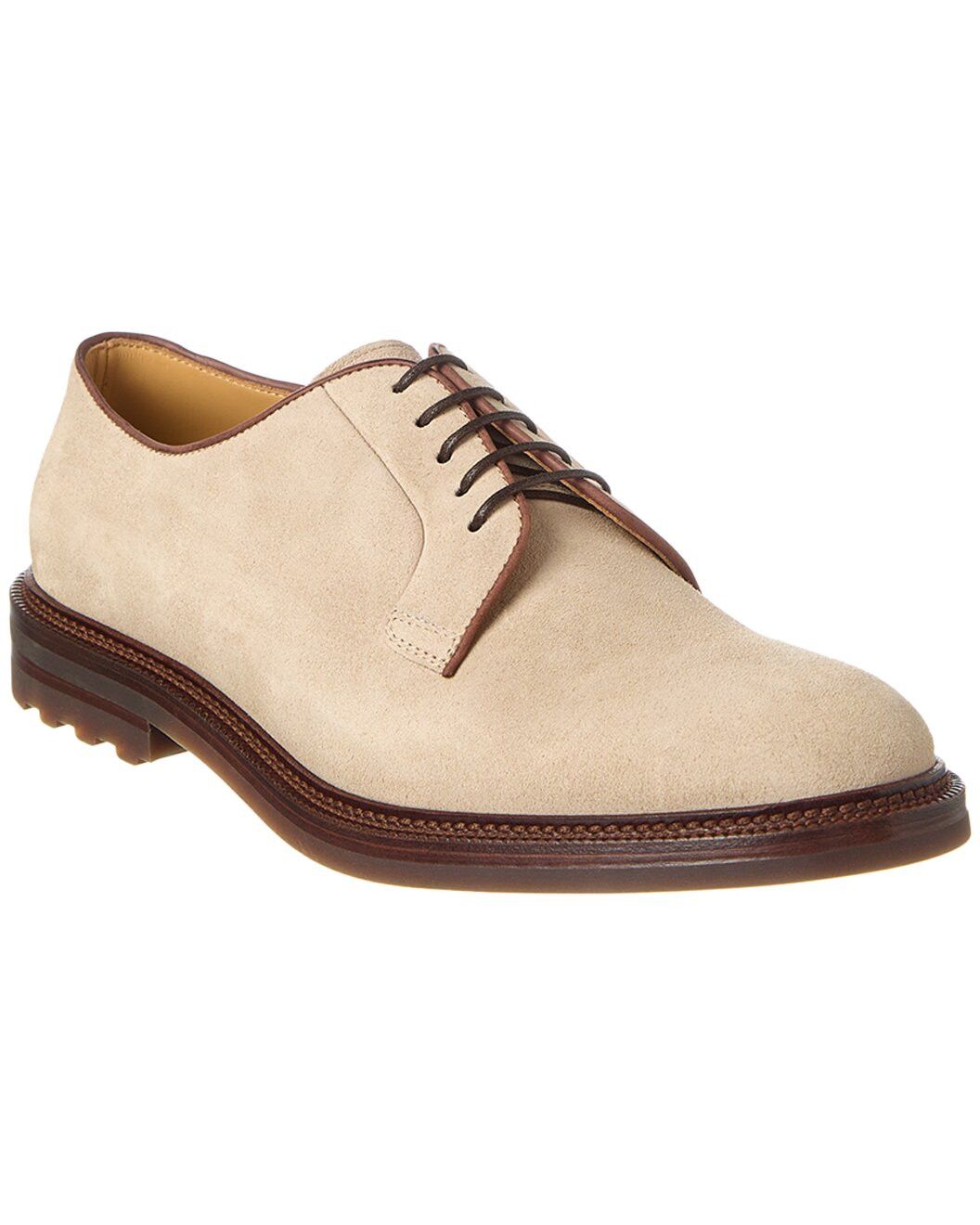 Brunello Cucinelli MEN'S NUDE SPRING SUEDE LEATHER DERBY SHOE | Grailed