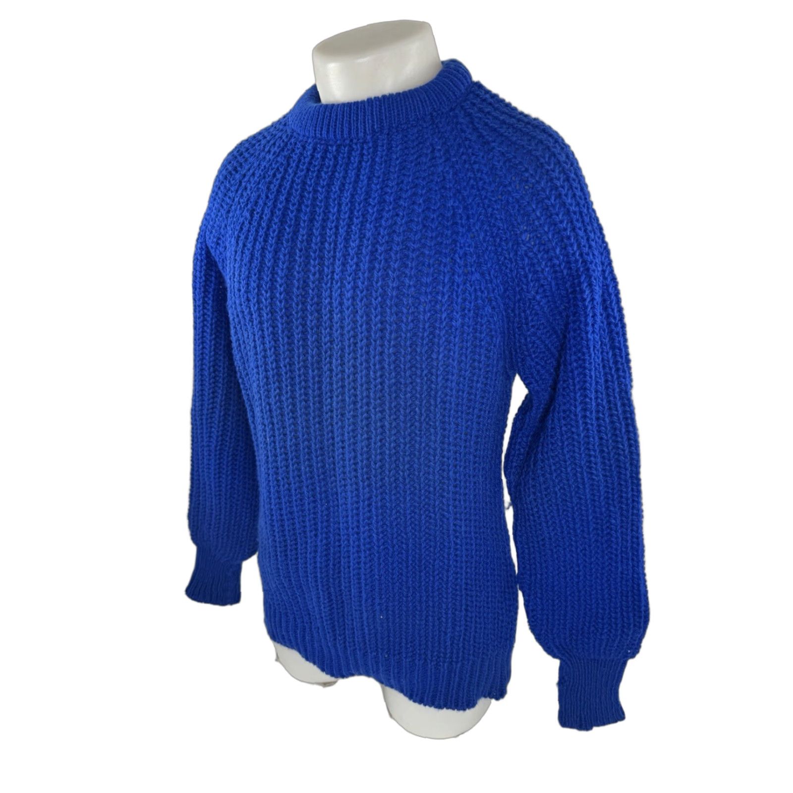 J.Crew J.CREW SHETLAND WOOL Fisherman Heavy Duty Knit M Sweater Blue Pullover Mens Wool Knit 90s TT EXCELLENT Size US M / EU 48-50 / 2 - 1 Thumbnail