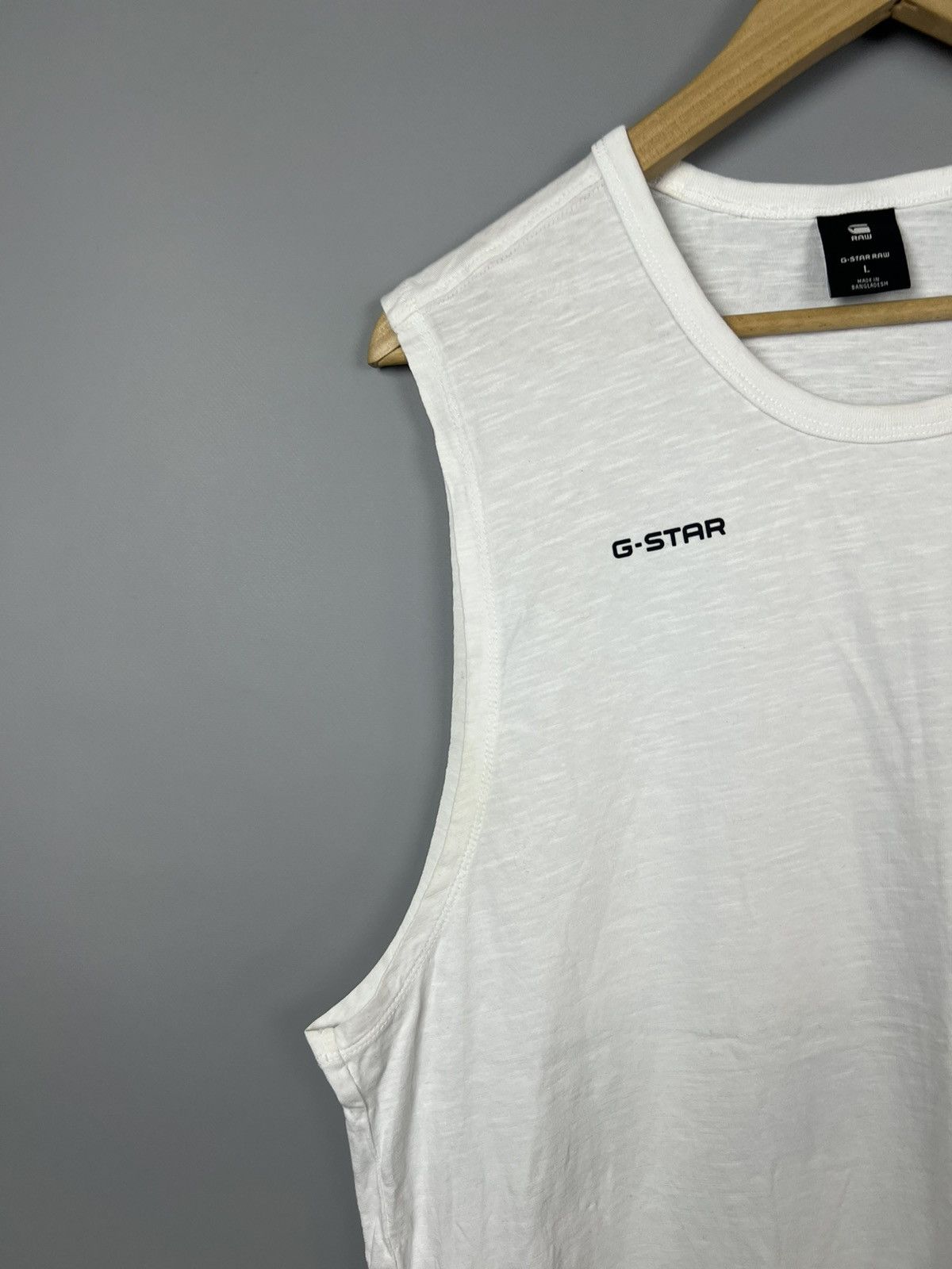 G-Star GSTAR G-STAR RAW LASH TANK TOP WHITE SLEEVELESS TANK TOP Size US L / EU 52-54 / 3 - 4 Thumbnail