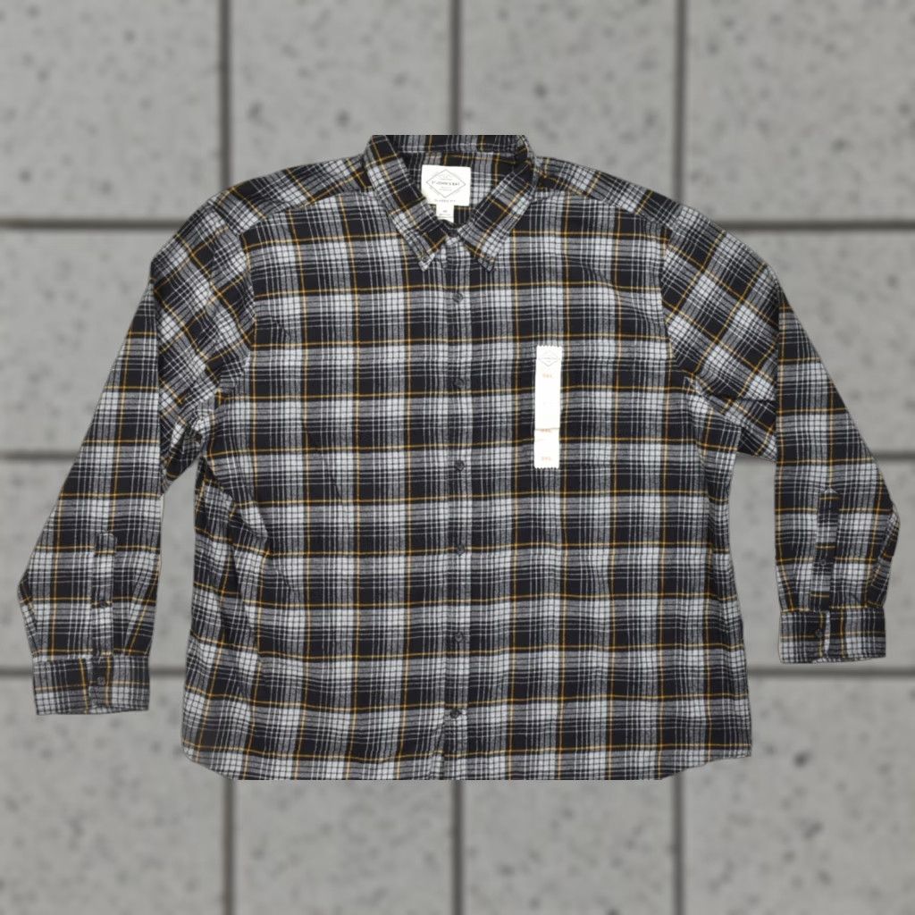 Vintage St. John's Bay Men's 3XL Flannel Shirt Black Buckthorn Plaid Button-Up Casual Long Sleeve Size US XXL / EU 58 / 5 - 1 Thumbnail