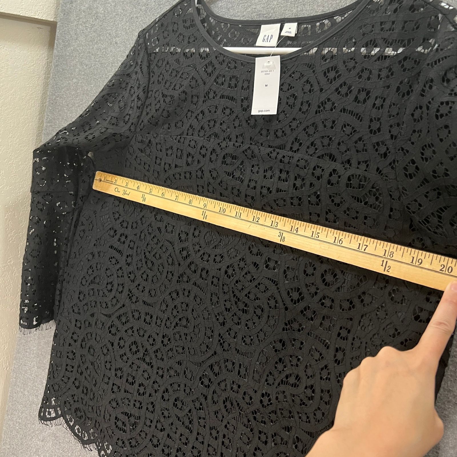Gap Gap Black Lace Shirt Women Size M Casual Top Shirt Ladies Size M / US 6-8 / IT 42-44 - 7 Thumbnail