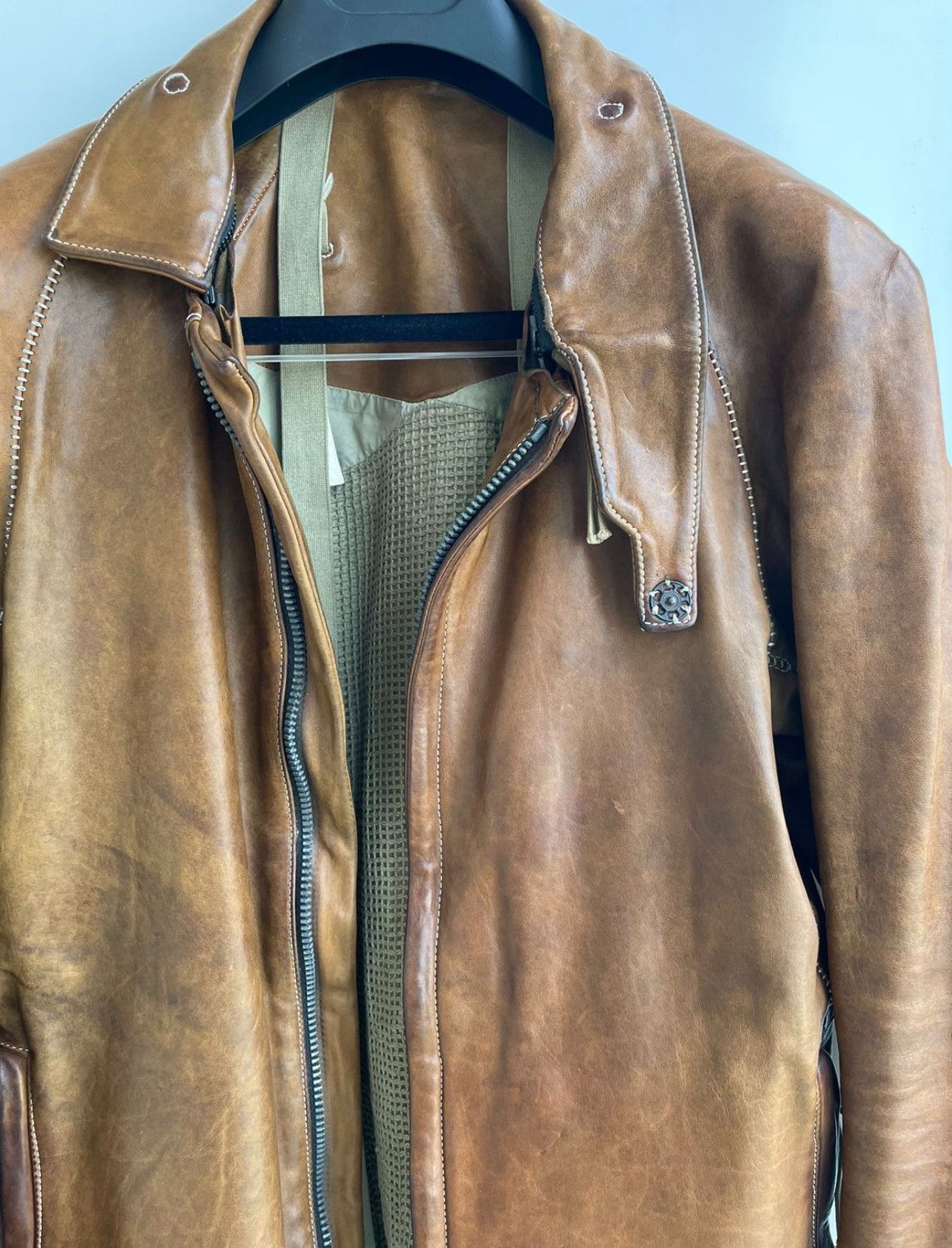 Boris Bidjan Saberi BBS J2 FMM 20002 Leather Jacket Size US XL / EU 56 / 4 - 4 Thumbnail
