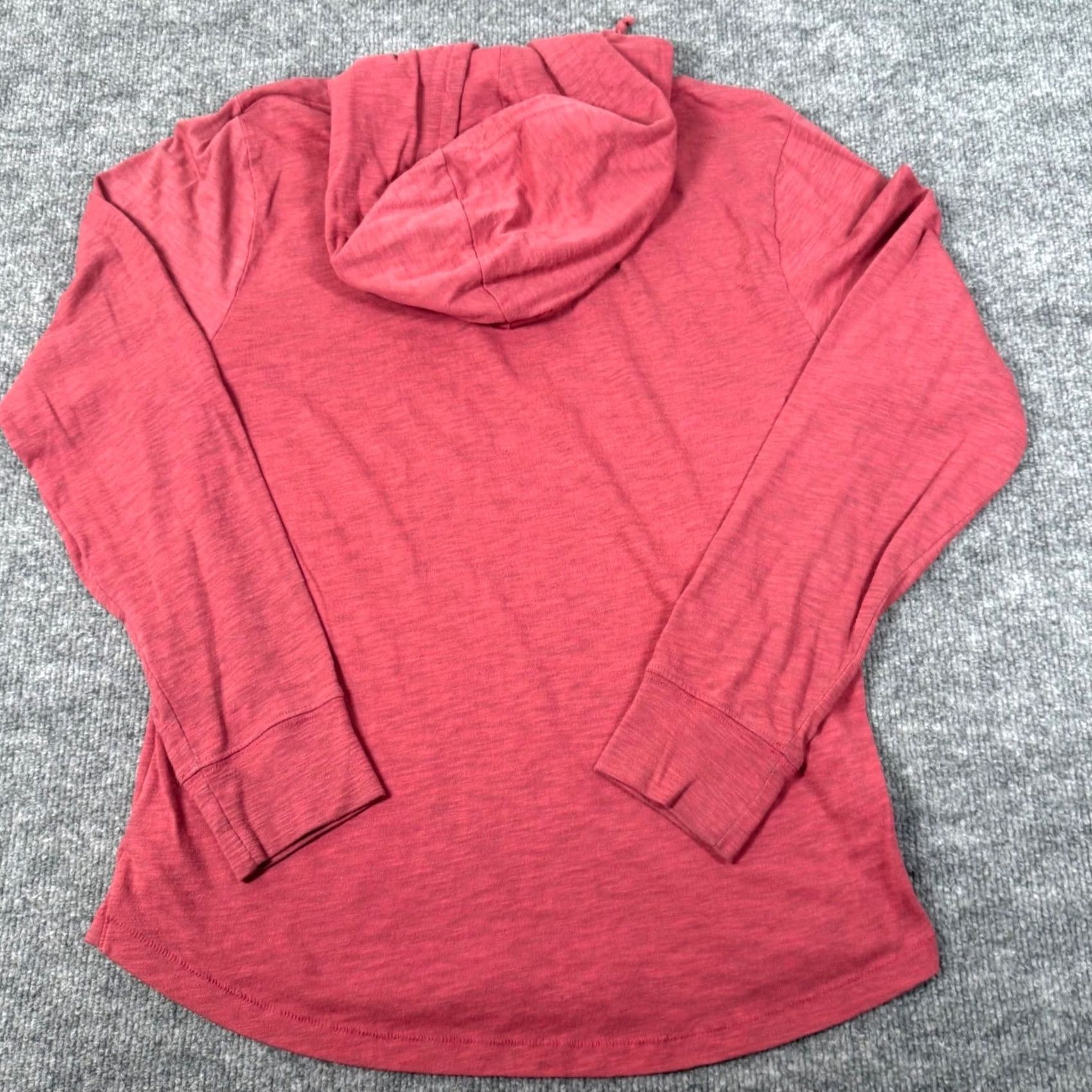 Old Navy Old Navy Henley Hoodie Mens Medium Red Lory Chest Pocket Drawstring Crew Neck Knit Sweatshirt Size US M / EU 48-50 / 2 - 5 Thumbnail