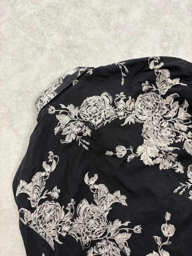 Armani Armani Black & White Floral Abstract Shirt Size US M / EU 48-50 / 2 - 8 Thumbnail