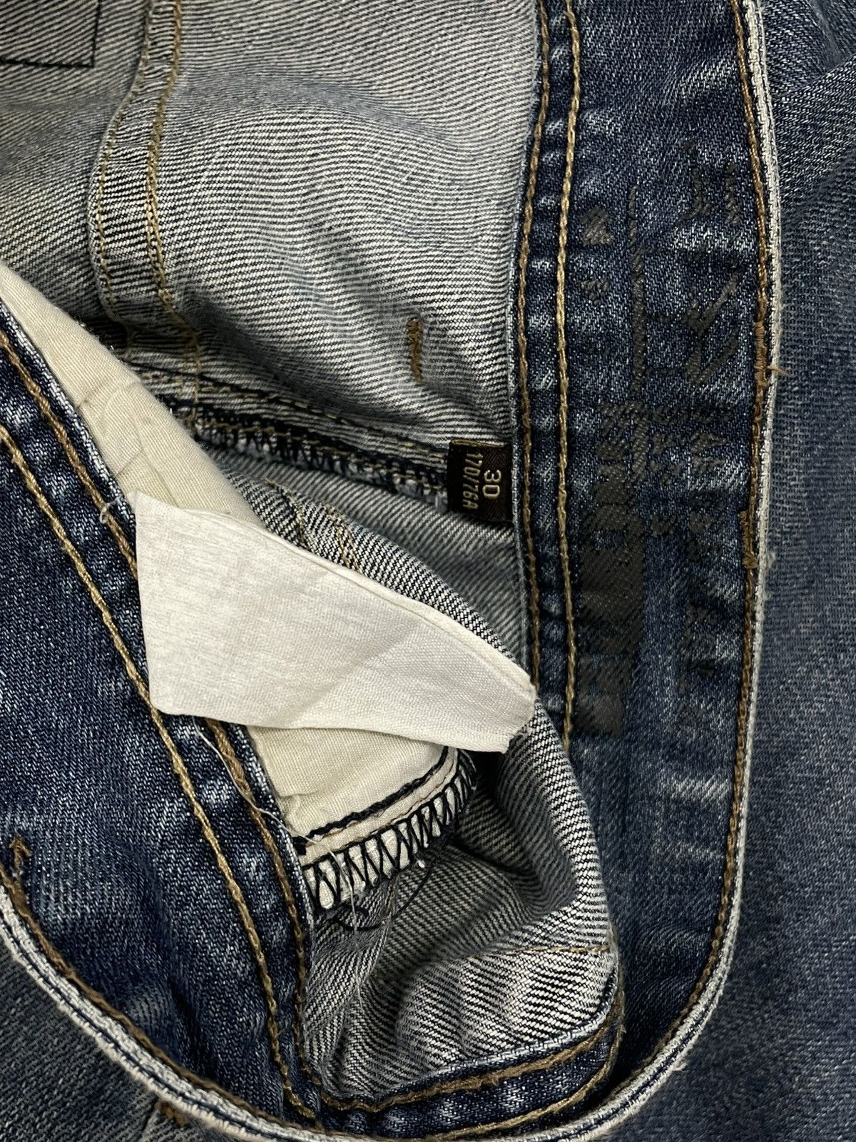 Japanese Brand VINTAGE 1990S DESIGNER SAMUEL&KEVIN DISTRESSEE RIPPED DENIM Size US 31 - 15 Thumbnail