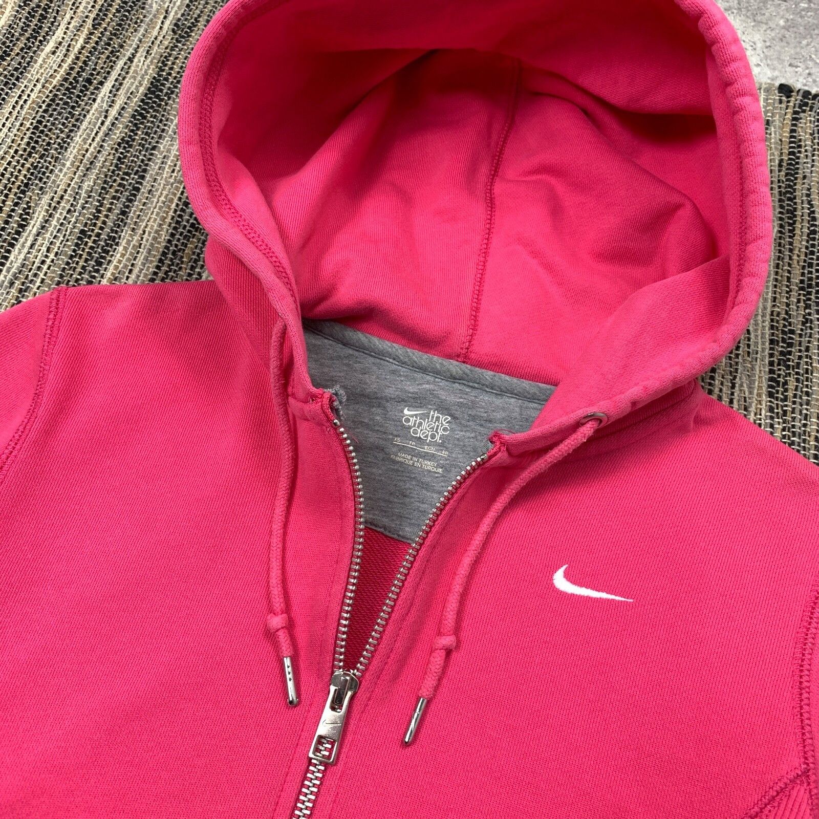 Nike Vintage Nike 90s Swoosh Pink Zip Hoodie Women's Hooded Sweat Size XS / US 0-2 / IT 36-38 - 5 Thumbnail