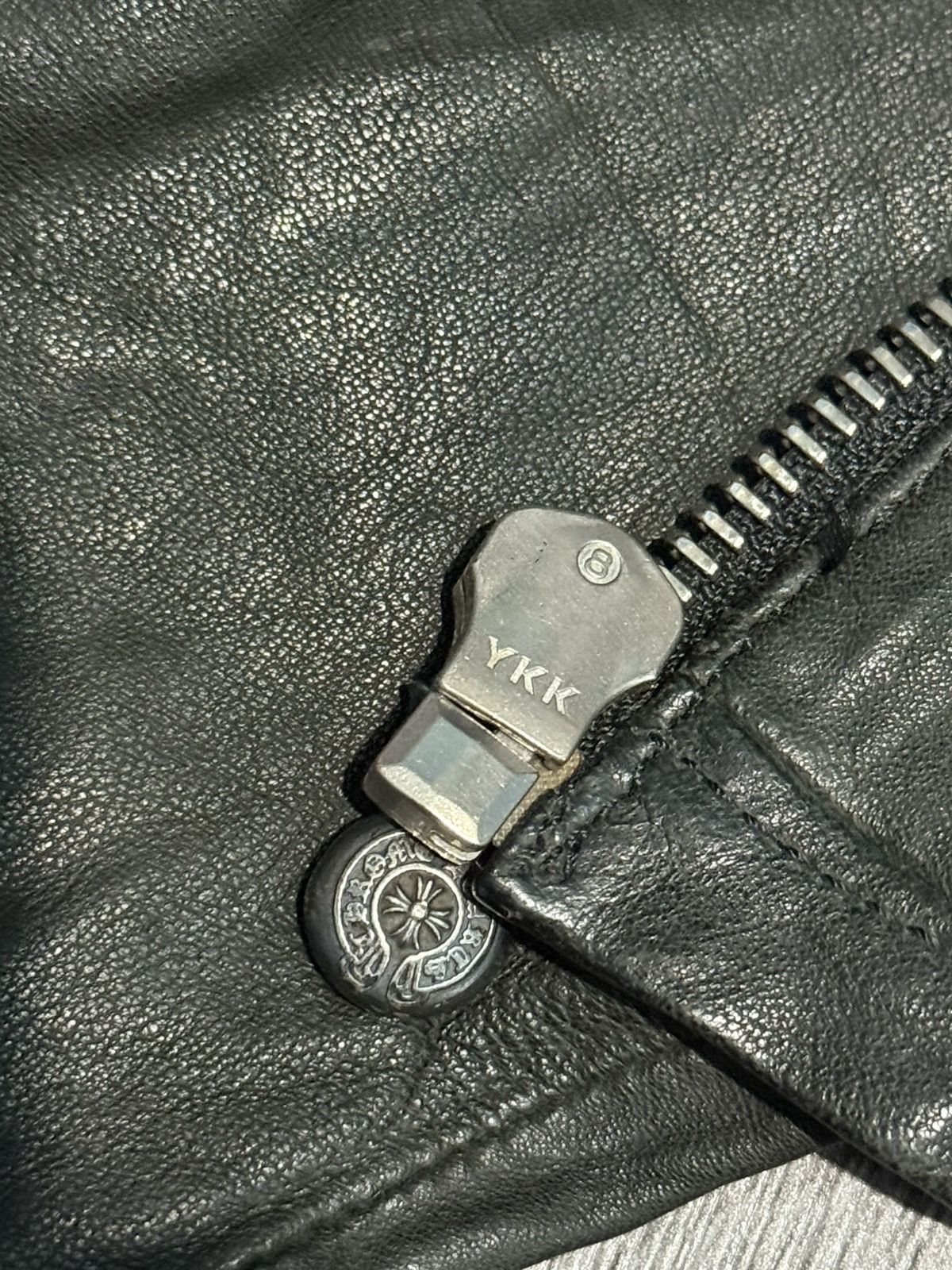 Chrome Hearts Chrome Hearts Asymmetric Zip Leather Jacket Size US S / EU 44-46 / 1 - 14 Thumbnail