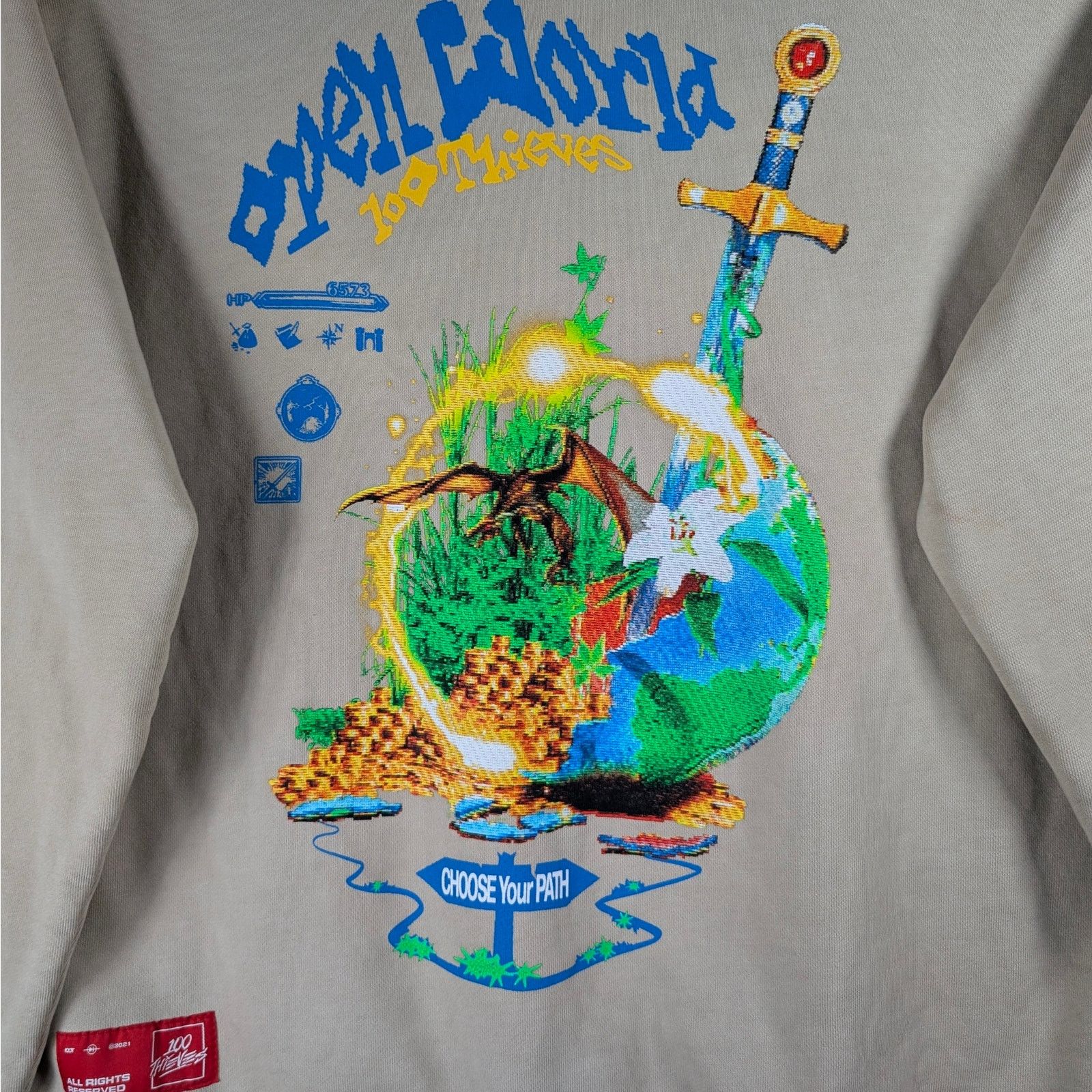 100 Thieves 100 Thieves Open World Hoodie Sweatshirt Wheat Men’s Size XL Size US XL / EU 56 / 4 - 4 Thumbnail