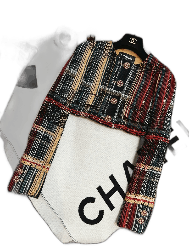 Chanel Chanel Colorful Checkered Woven Long Sleeve Jacket Size XS / US 0-2 / IT 36-38 - 1 Thumbnail