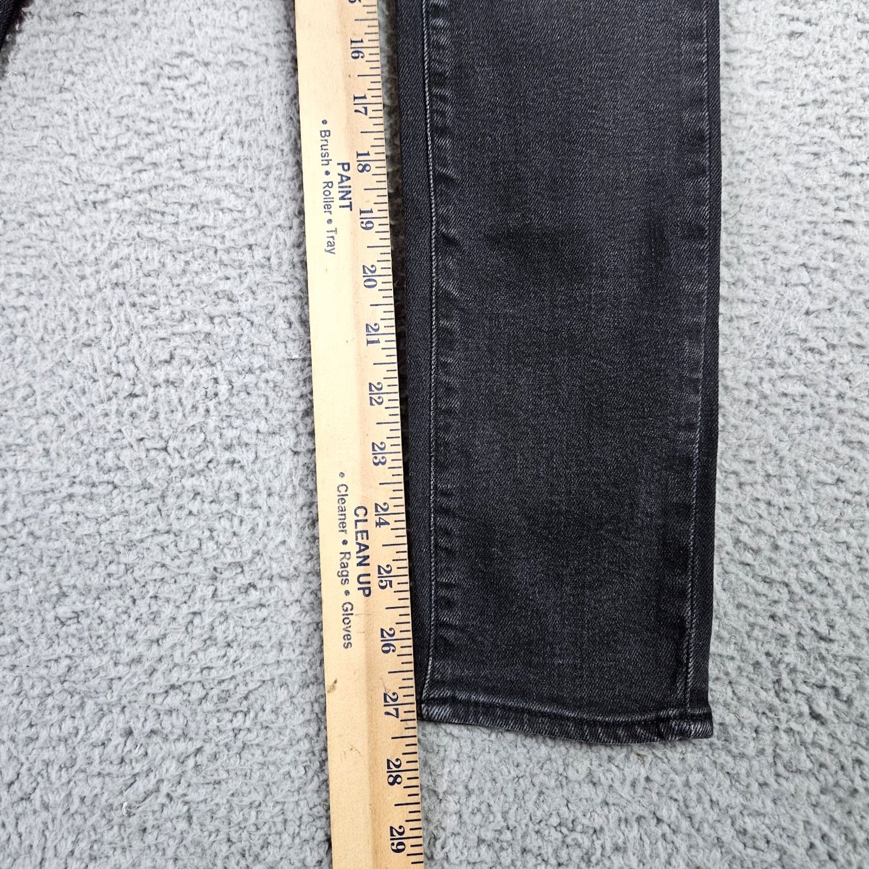 ba&sh ba&sh Lily Noir Women’s Dark Black Skinny Jean Size 26 Denim Casual Belted Comfort Rise Mid Regular Machine Washable Size 26" / US 2 / IT 38 - 4 Thumbnail