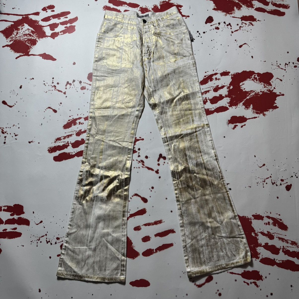 Japanese Brand × Other × Vintage vintage pants covered in paint h&m maison margiela style Size 26" / US 2 / IT 38 - 1 Thumbnail