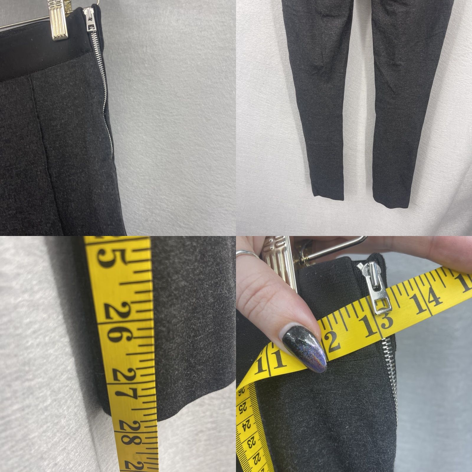 Everlane Everlane Pants Womens Charcoal Straight Leg Side Zip Career Stretch 00 Regular Cropped Size 24" / US 00 / IT 34 - 8 Thumbnail
