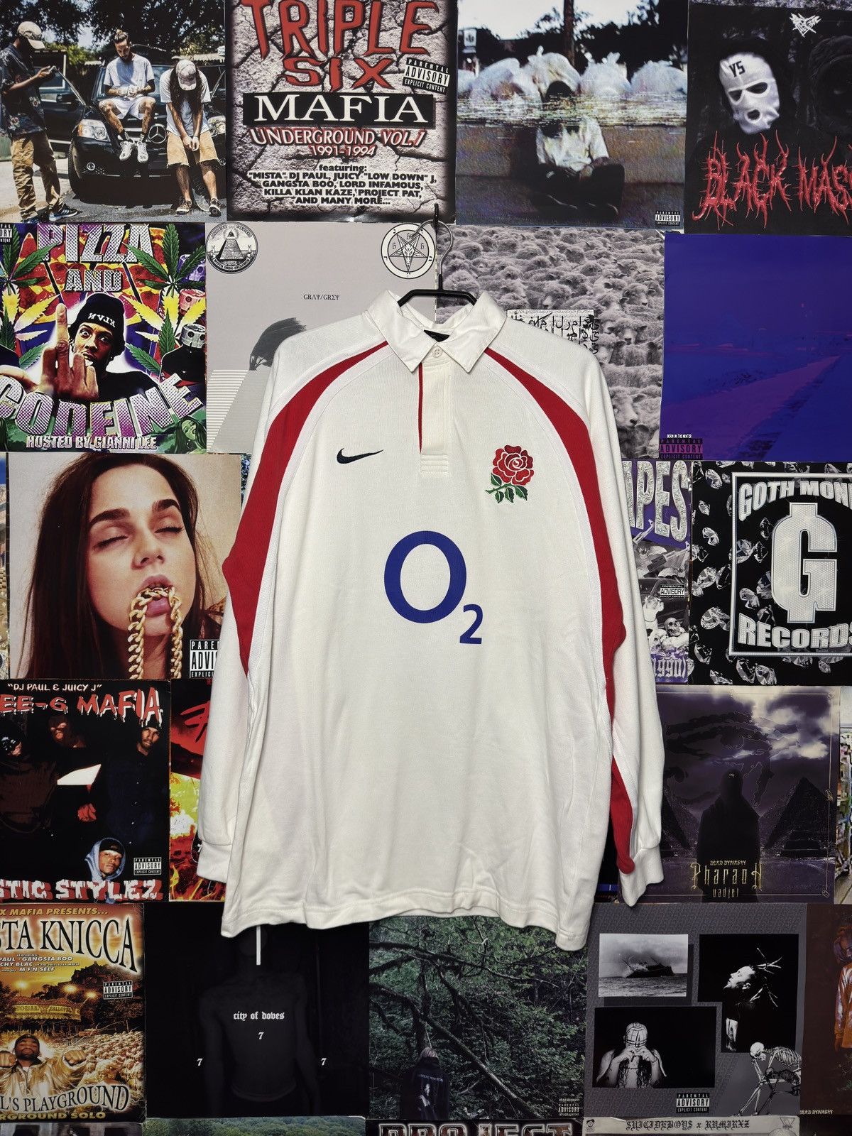 Nike Vintage Nike England 05 90s Long Sleeve Polo Rugby Size US L / EU 52-54 / 3 - 1 Thumbnail