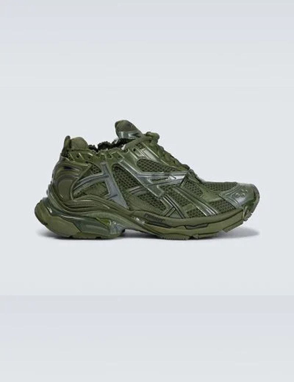 image of Balenciaga O1S1Rm0224 Runner Sneaker In Green, Men's (Size 10)