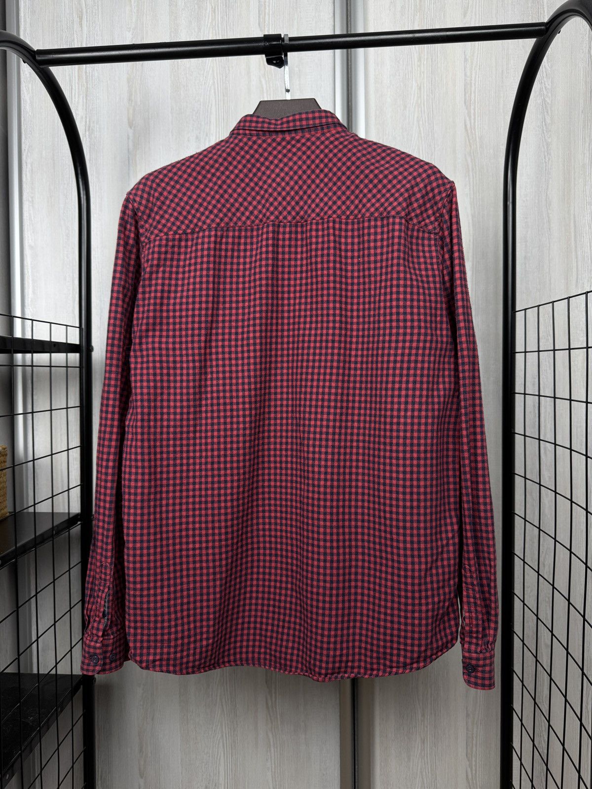 Designer Armedangels checkered plaid flannel long sleeve red shirt Size US XL / EU 56 / 4 - 7 Thumbnail
