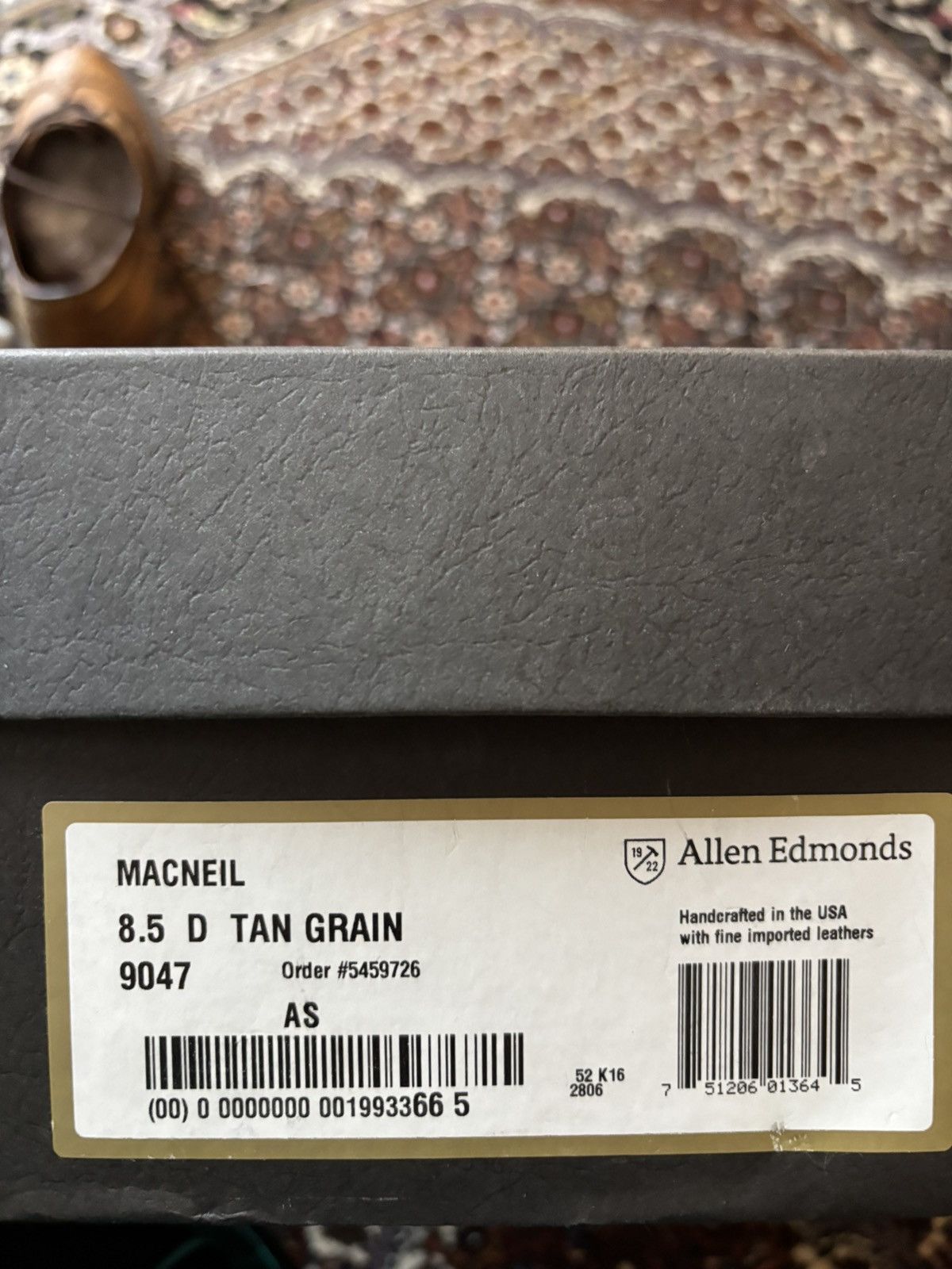 Allen Edmonds Allen Edmonds MacNeil — Tan Grain (8.5D) Size US 8.5 / EU 41-42 - 5 Thumbnail