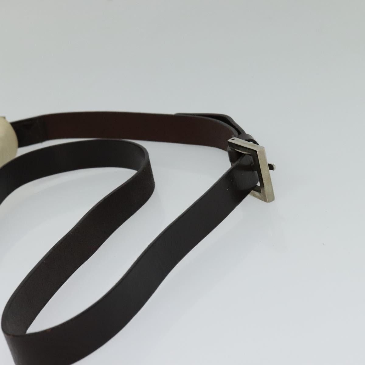 FENDI Shoulder Bag Canvas White Silver