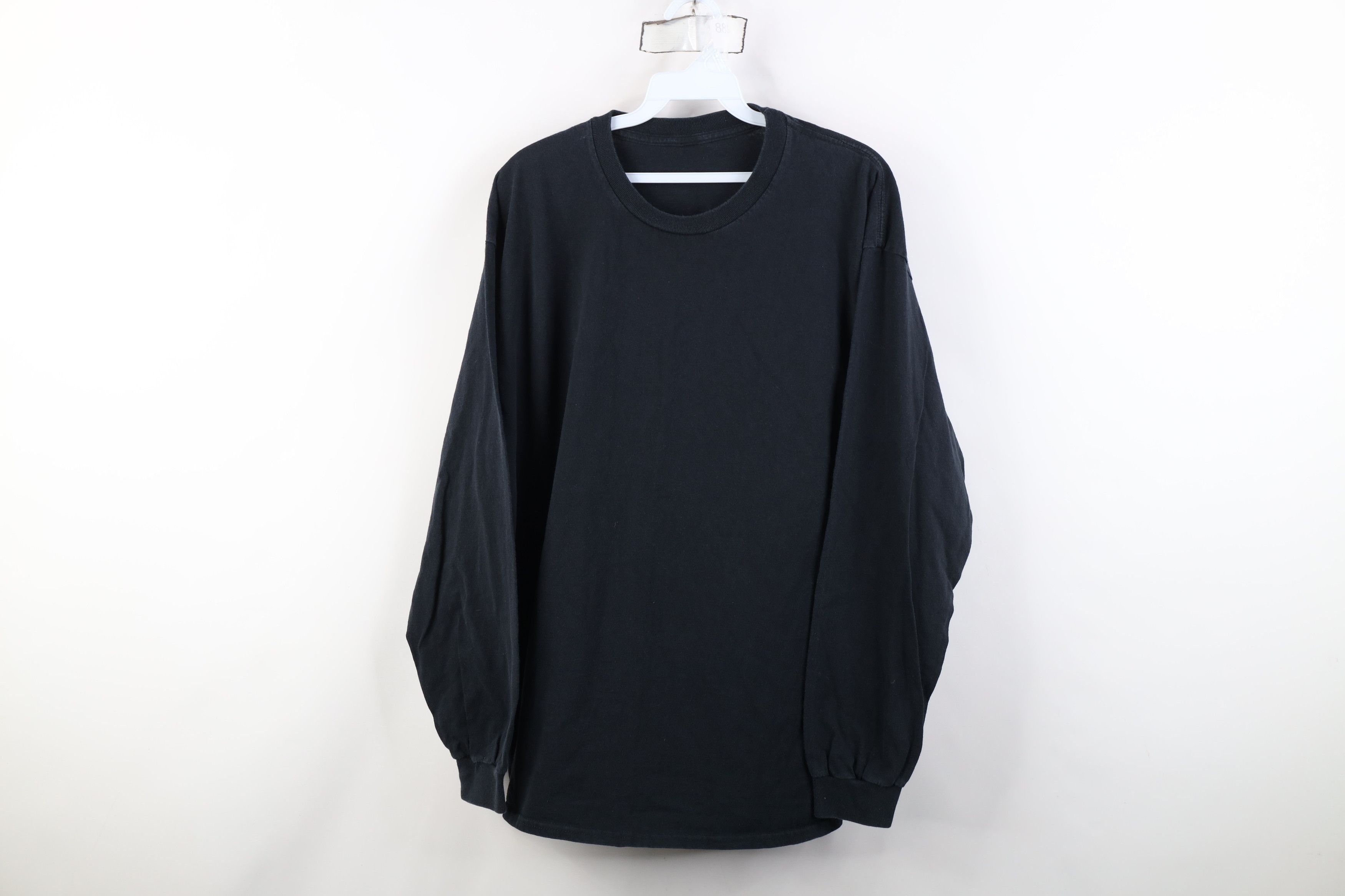 Vintage Vintage 90s Y2K Streetwear Cotton Long Sleeve T-Shirt Black Size US XL / EU 56 / 4 - 1 Thumbnail