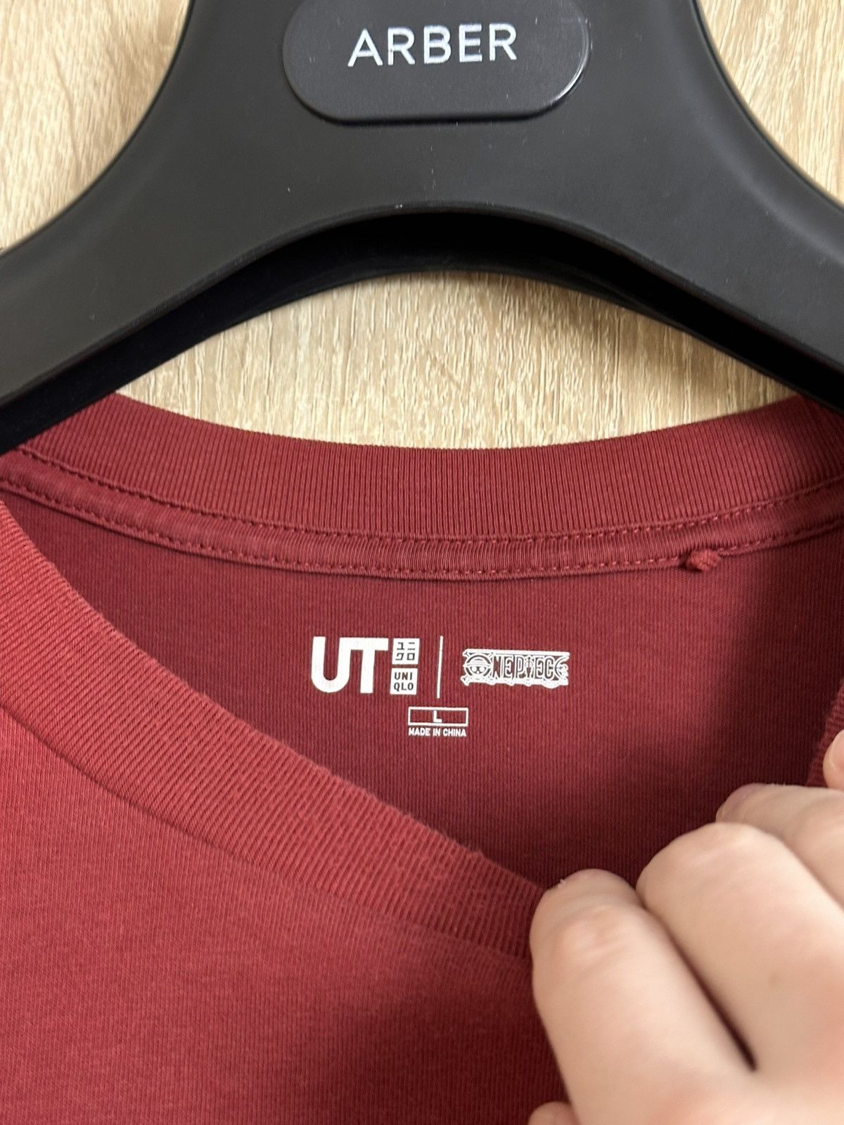 Japanese Brand 🔥 Red Haired Pirates Shanks One Piece Red Film Uniqlo Shirt Size US L / EU 52-54 / 3 - 5 Thumbnail