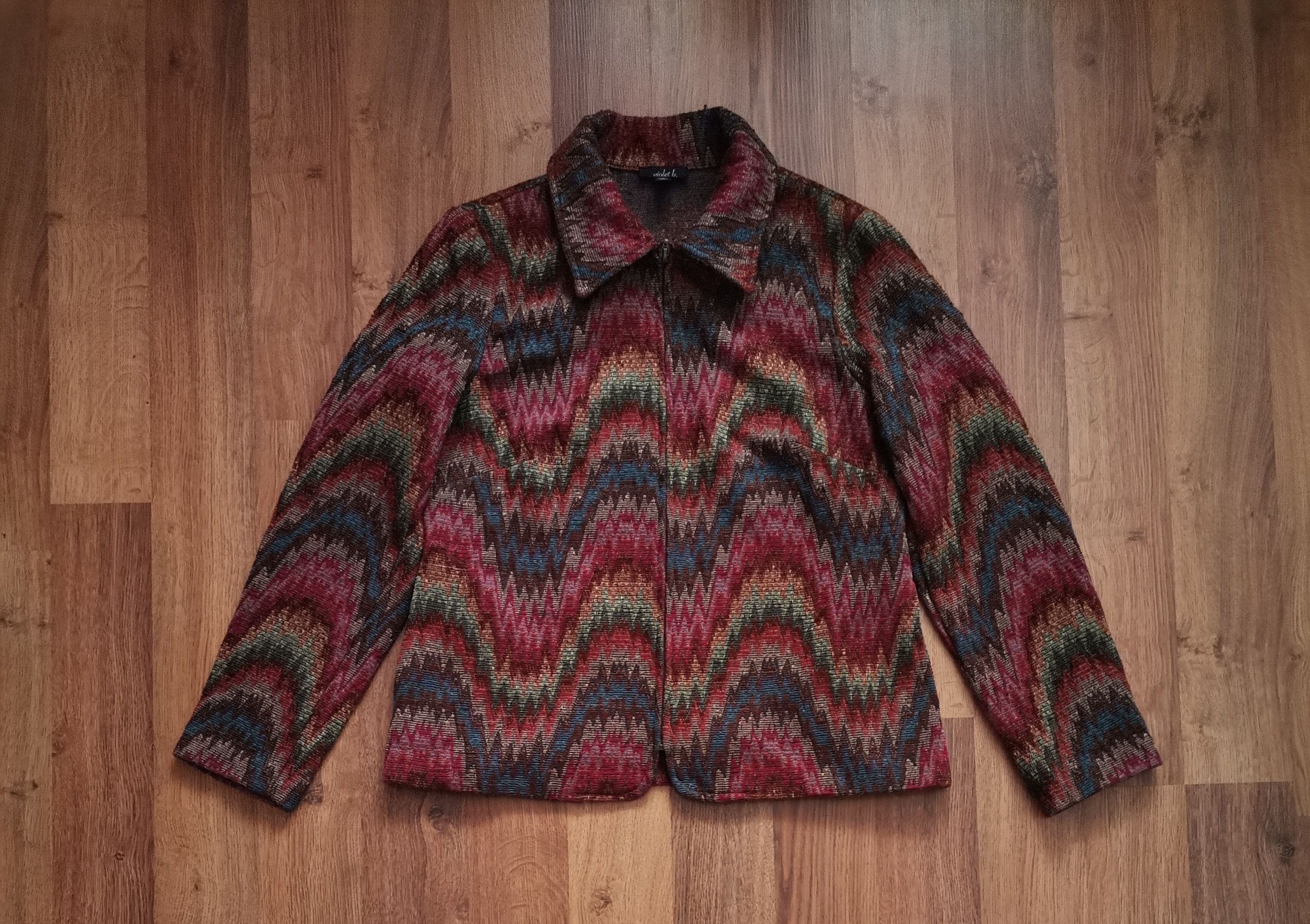 Vintage Violet B. Women's Abstract Jacket Size S / US 4 / IT 40 - 1 Thumbnail