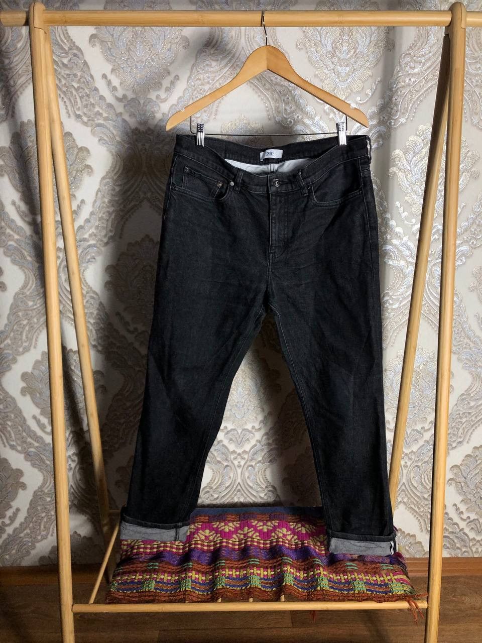SPOKE × Vintage VERY RARE SPOKE DENIM JEANS DESIGNER SELVEDGE JAPAN STYLE Size US 35 - 1 Thumbnail