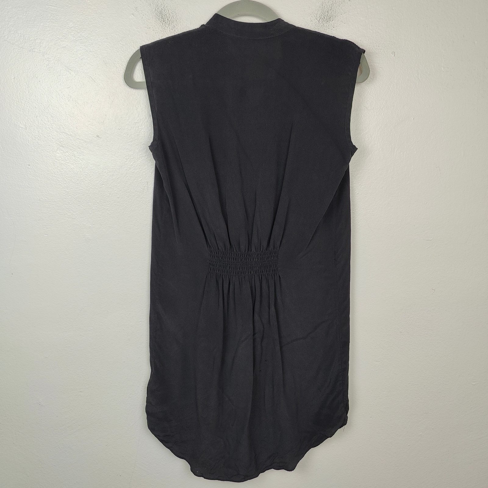 Allsaints AllSaints Sirius Dress Womens 0 Black 100% Silk Shirt Button Size XS / US 0-2 / IT 36-38 - 3 Thumbnail