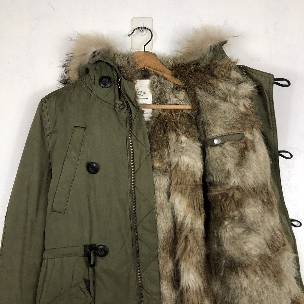 Japanese Brand 📌BIKER JACKET PARKA MINK FUR HOODIE MOUSSY MILITARY DESIGN Size US S / EU 44-46 / 1 - 14 Thumbnail
