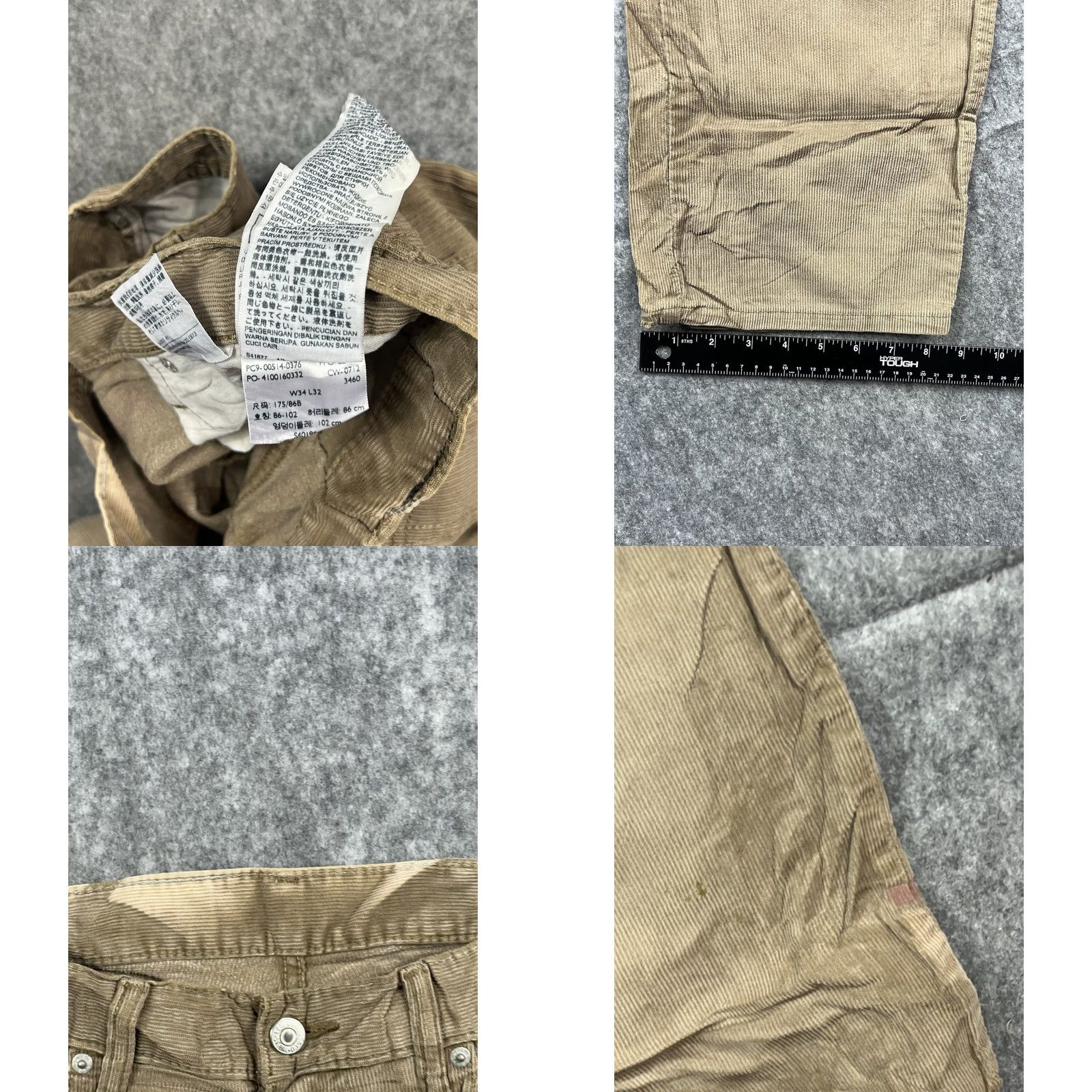 Levi's VINTAGE Levi's 514 Men's Corduroy Brown Regular Fit Straight Leg Pants 34x32 Size US 34 / EU 50 - 8 Thumbnail