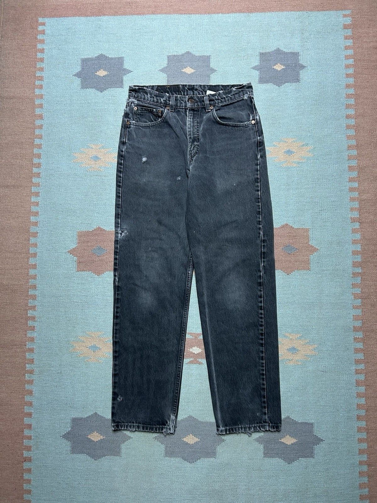 Vintage 90s Levis 550 jeans relaxed faded distress skater USA 30x31 Size US 30 / EU 46 - 1 Thumbnail