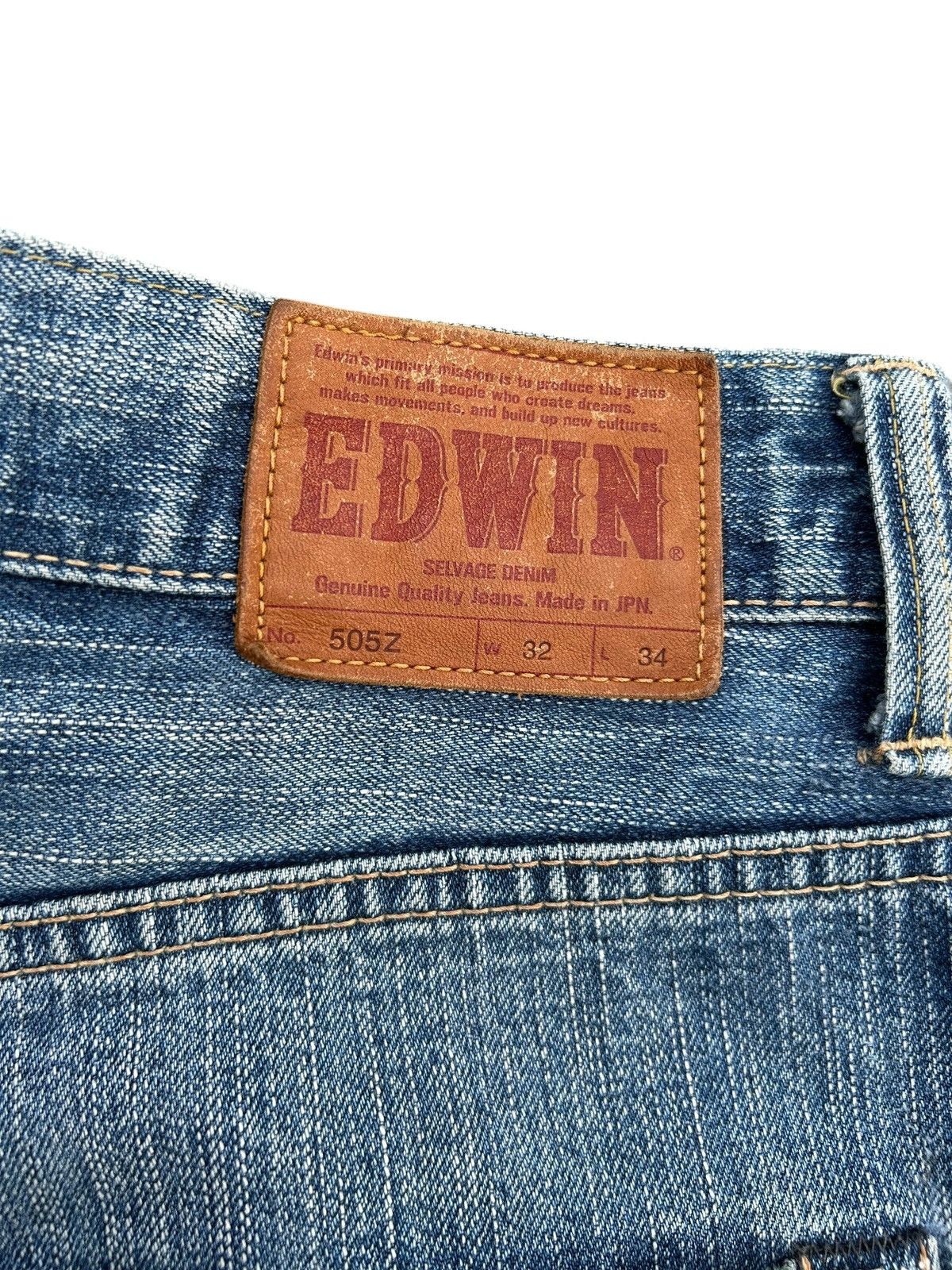 Kapital Vintage Edwin 505Z Selvedge Distressed Denim Jeans Size US 33 - 5 Thumbnail